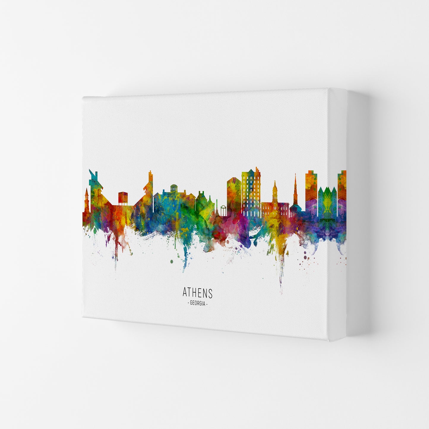 Athens Georgia Skyline Art Print by Michael Tompsett Canvas