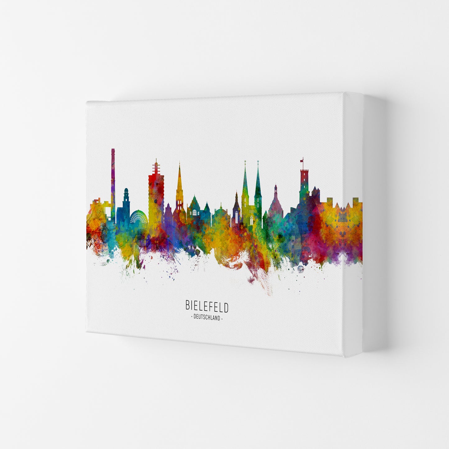 Bielefeld Deutschland Skyline Art Print by Michael Tompsett Canvas