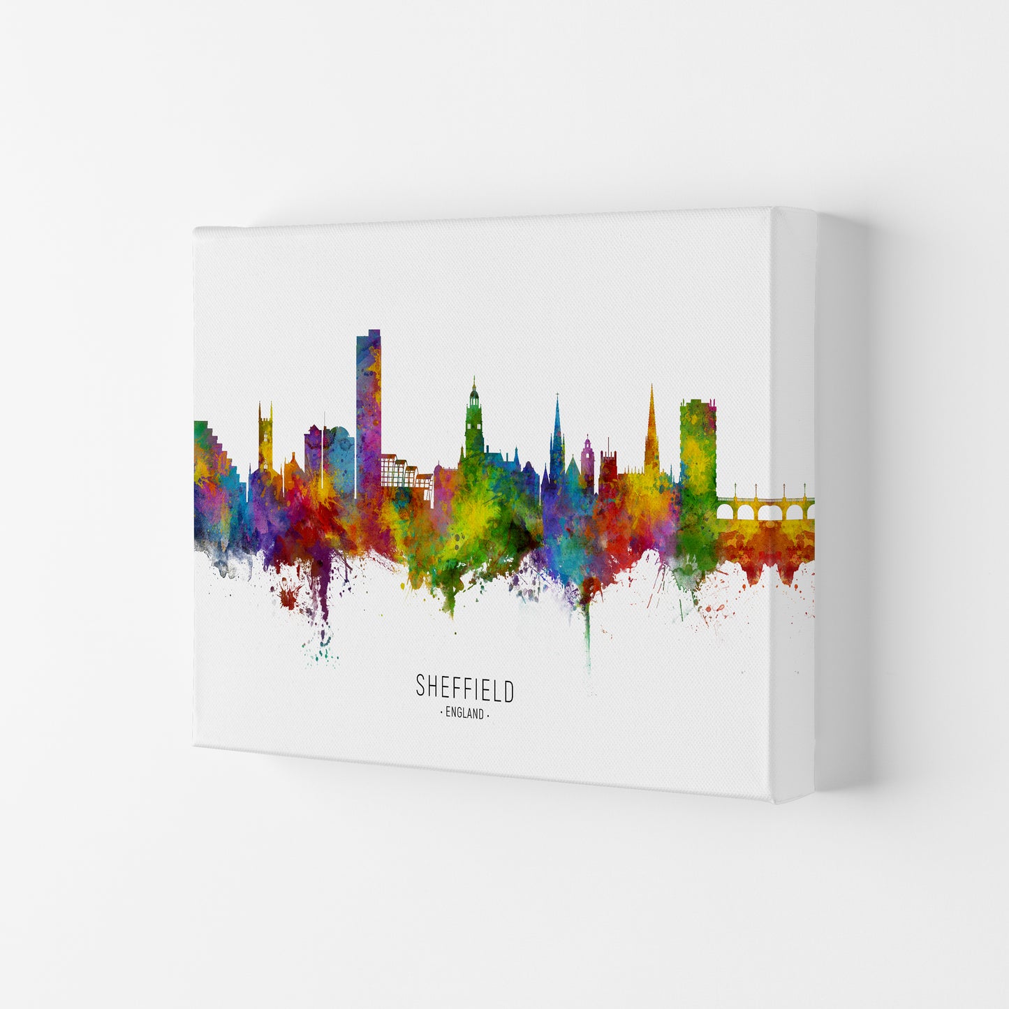 Sheffield England Skyline Art Print by Michael Tompsett Canvas