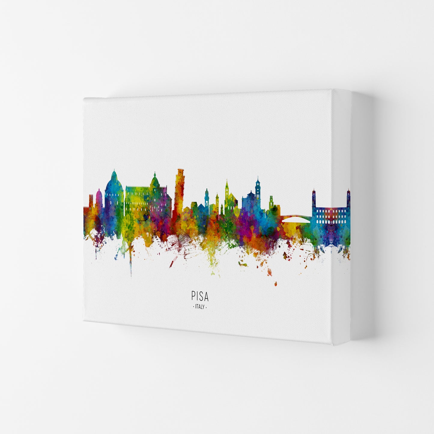 Pisa Italy Skyline Art Print by Michael Tompsett Canvas