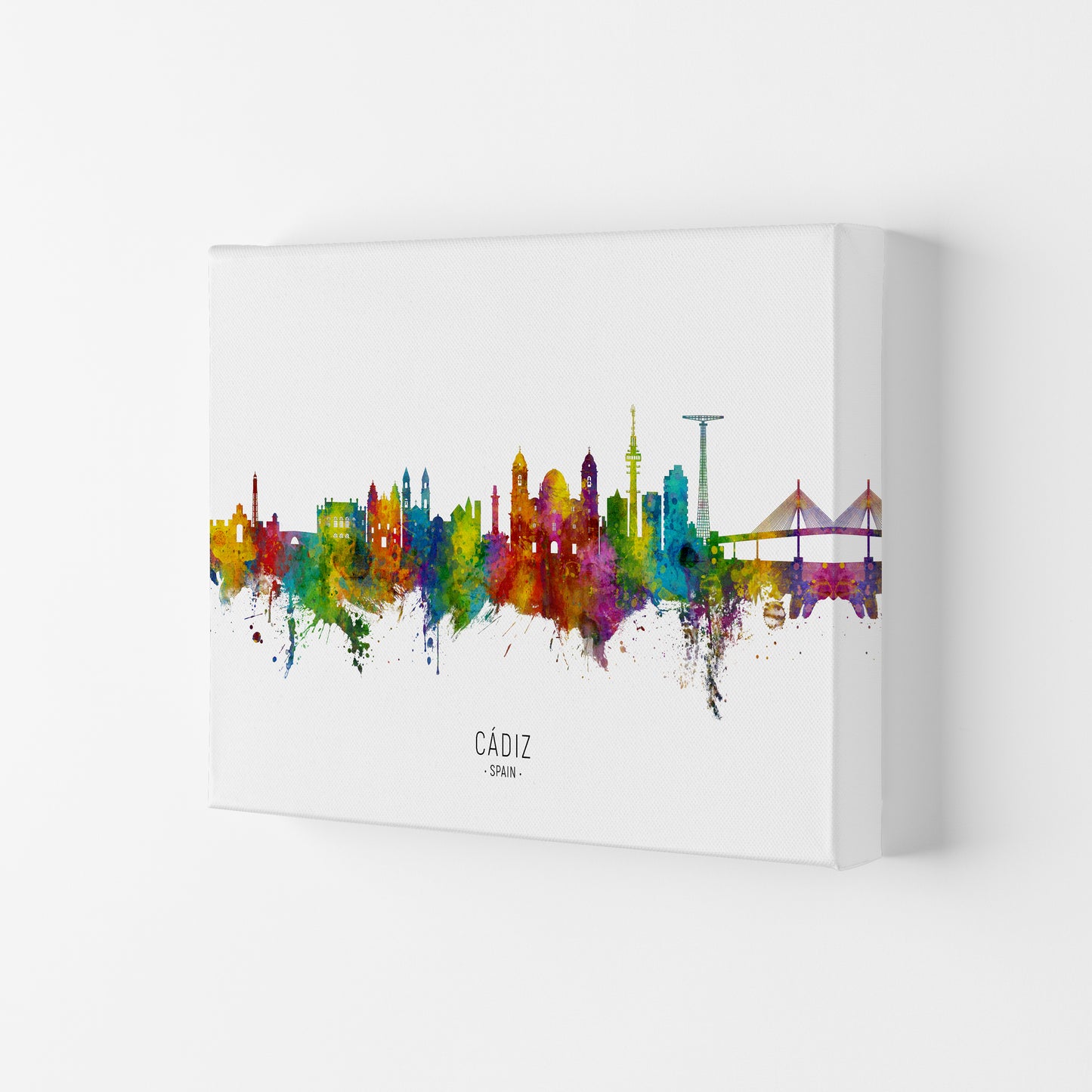 Cadiz Spain Skyline Art Print by Michael Tompsett Canvas