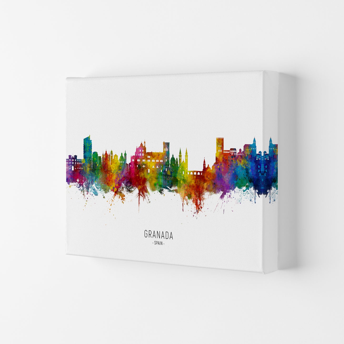Granada Spain Skyline Art Print by Michael Tompsett Canvas