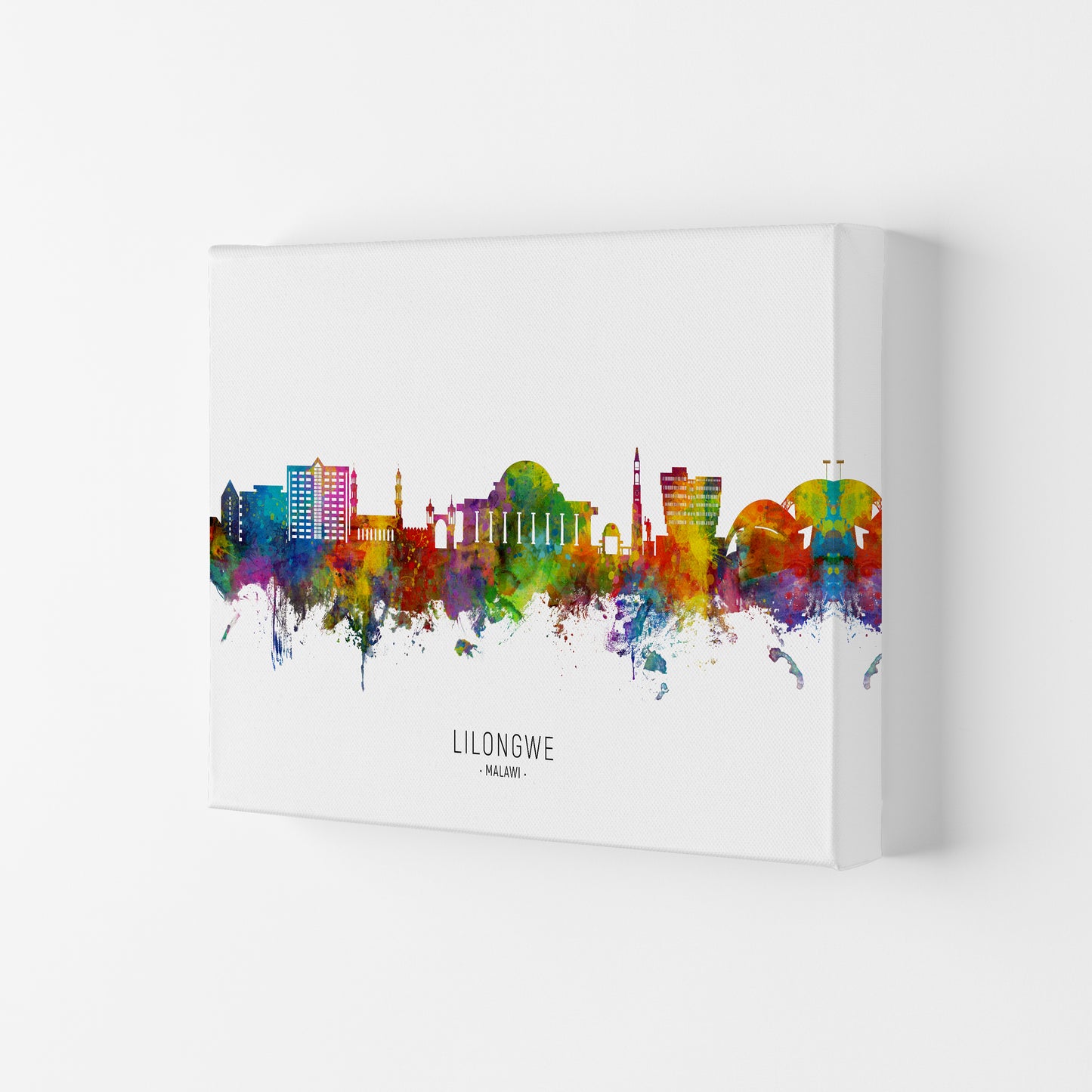 Lilongwe Malawi Skyline Art Print by Michael Tompsett Canvas