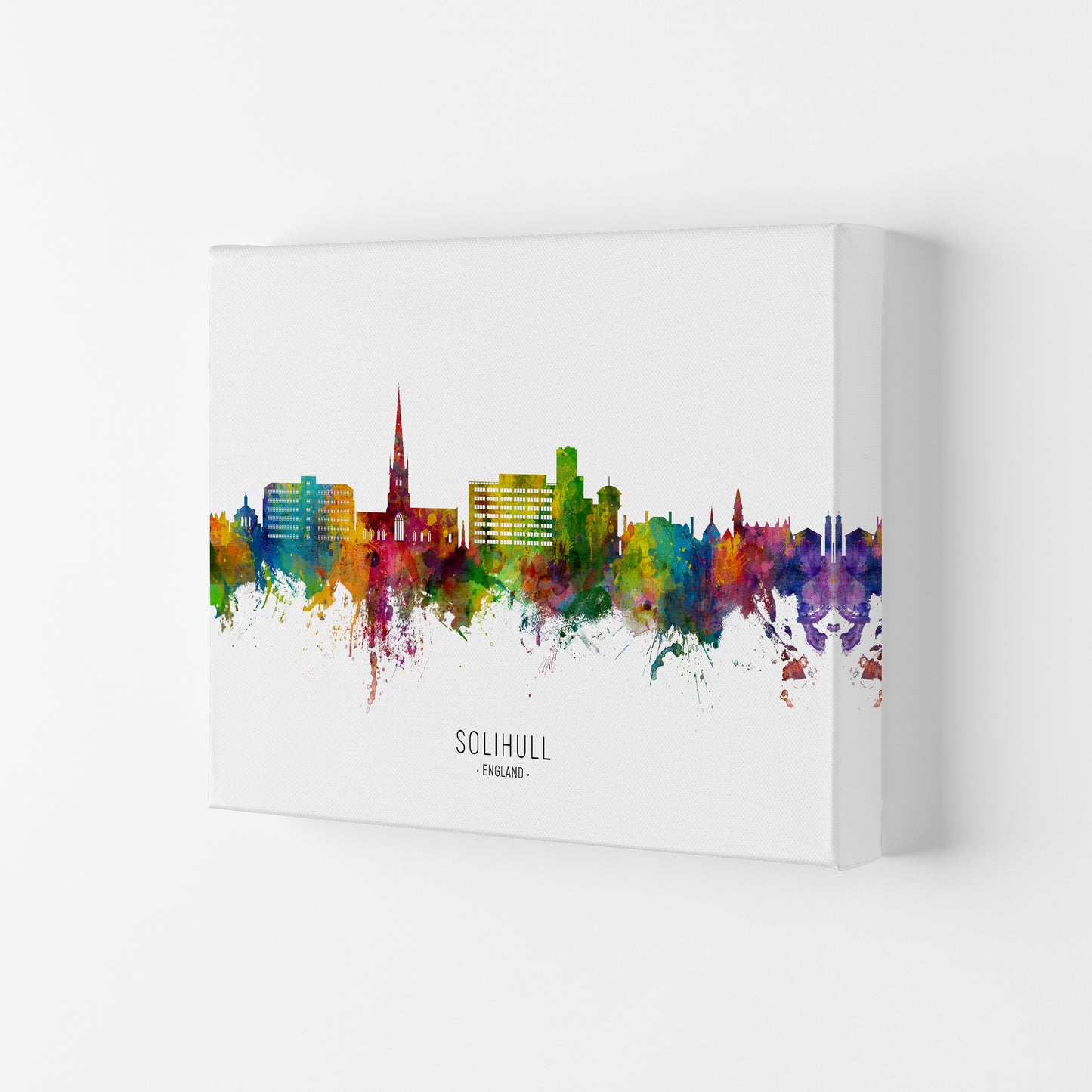 Solihull England Skyline Art Print by Michael Tompsett Canvas