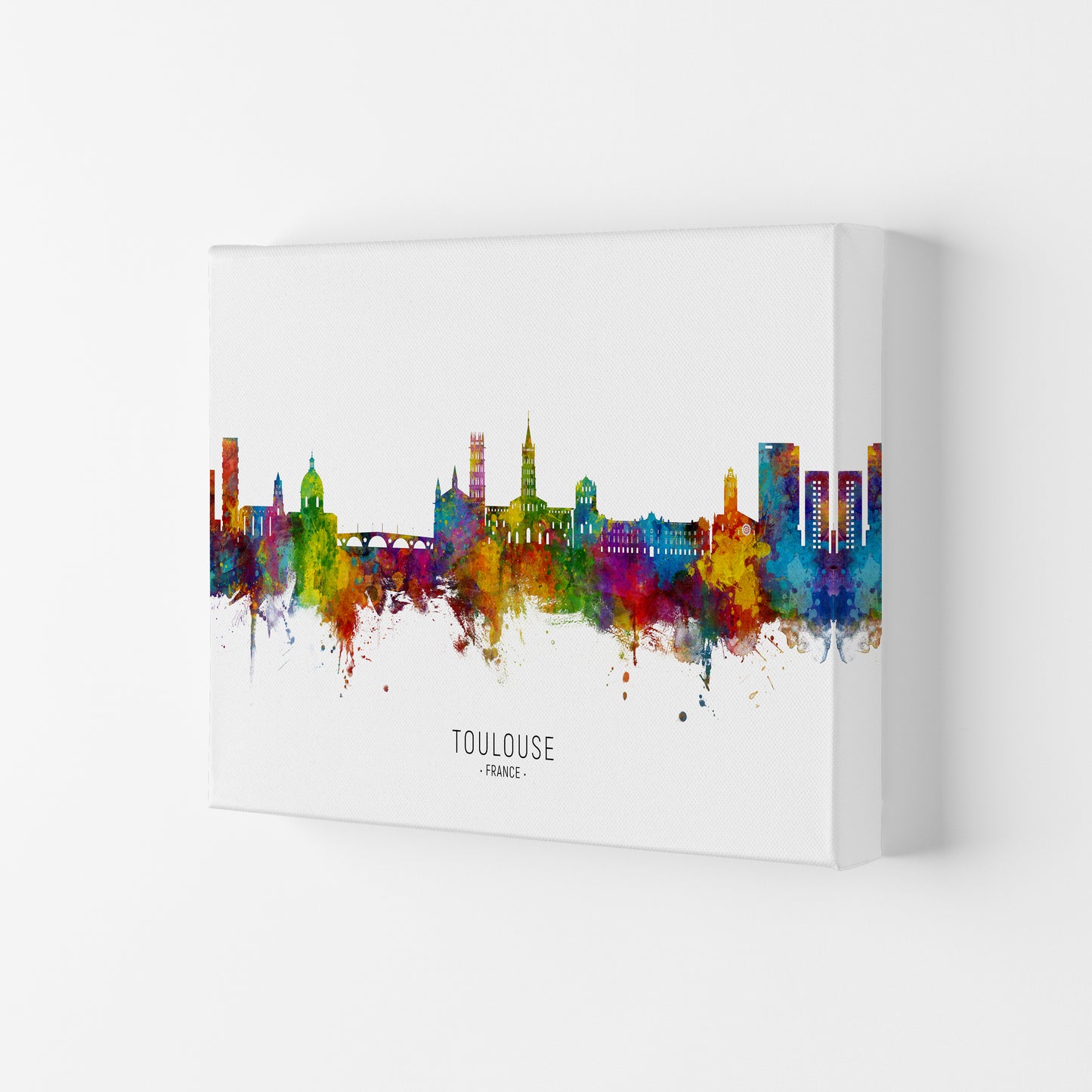 Toulouse France Skyline Art Print by Michael Tompsett Canvas
