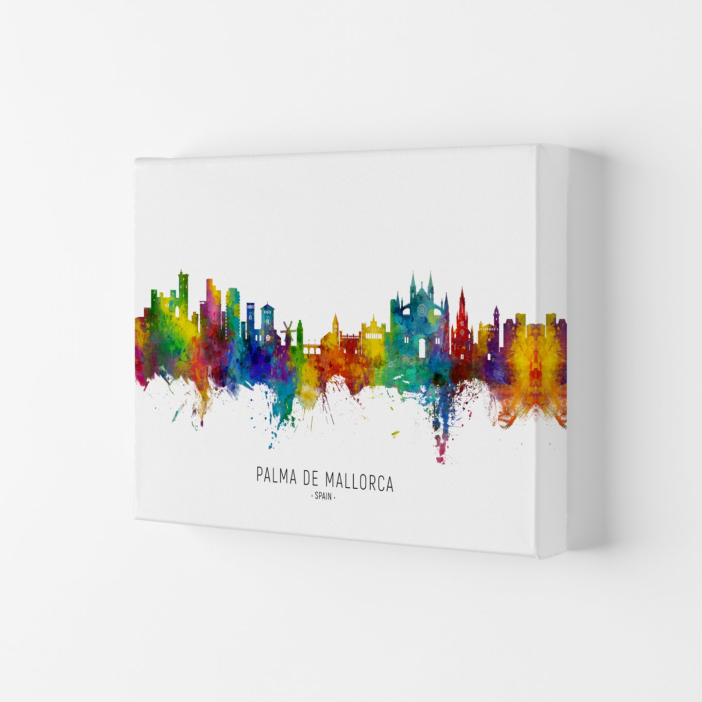Palma De Mallorca Spain Skyline Art Print by Michael Tompsett Canvas