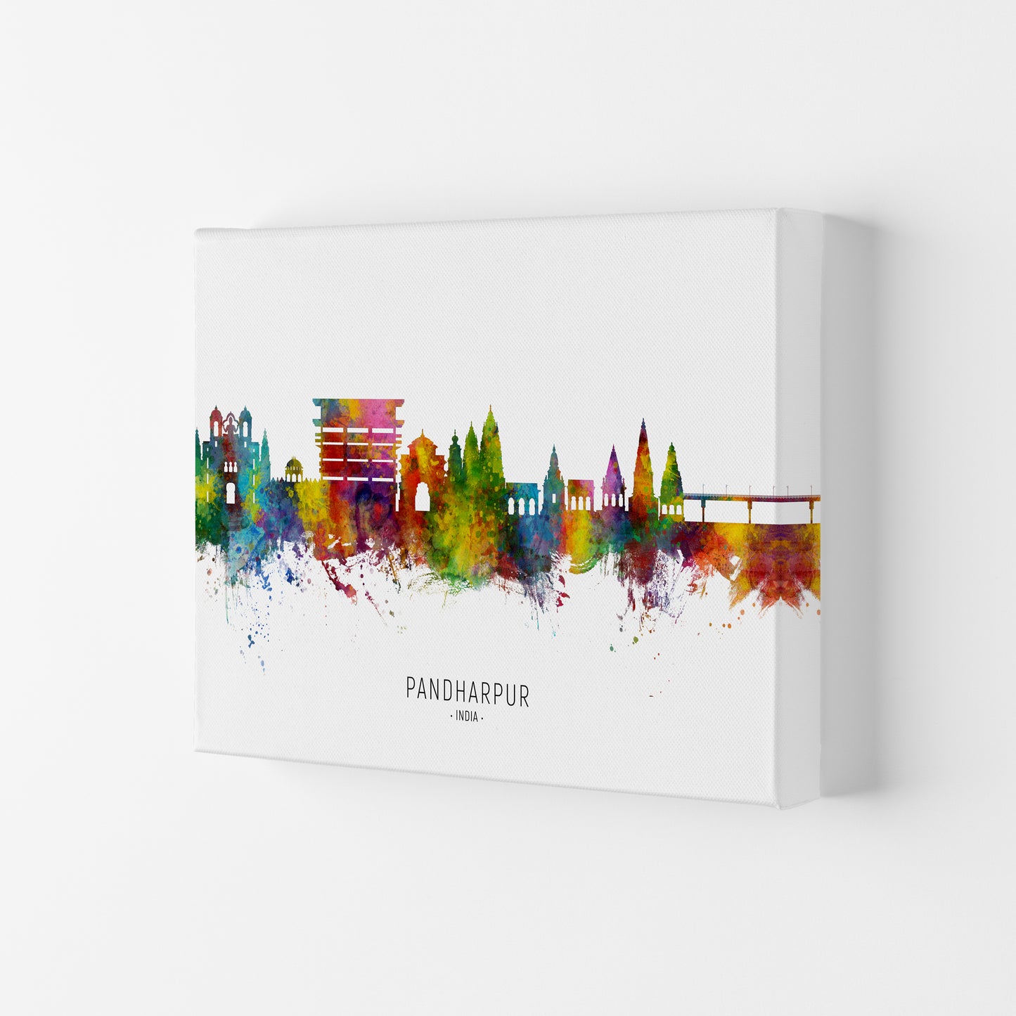 Pandharpur India Skyline  Art Print by Michael Tompsett Canvas