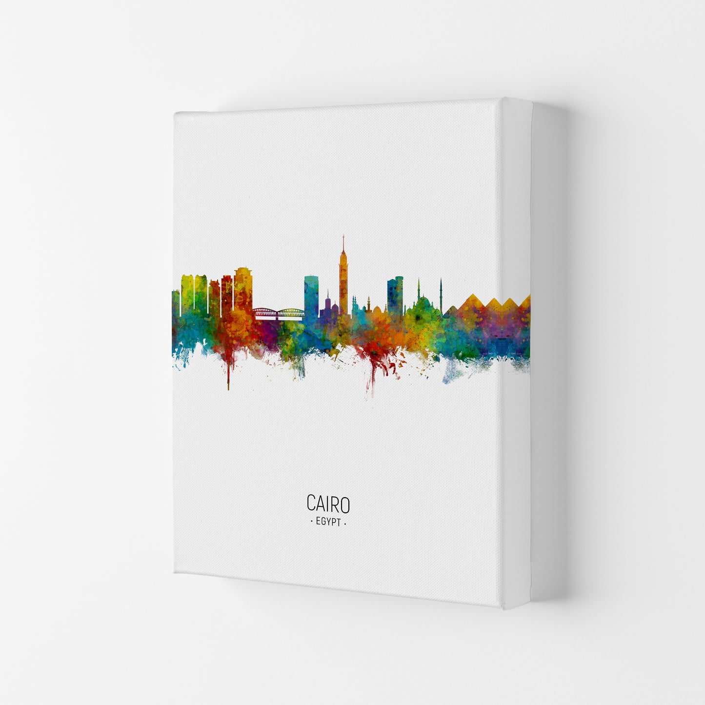 Cairo Egypt Skyline Portrait Art Print by Michael Tompsett Canvas