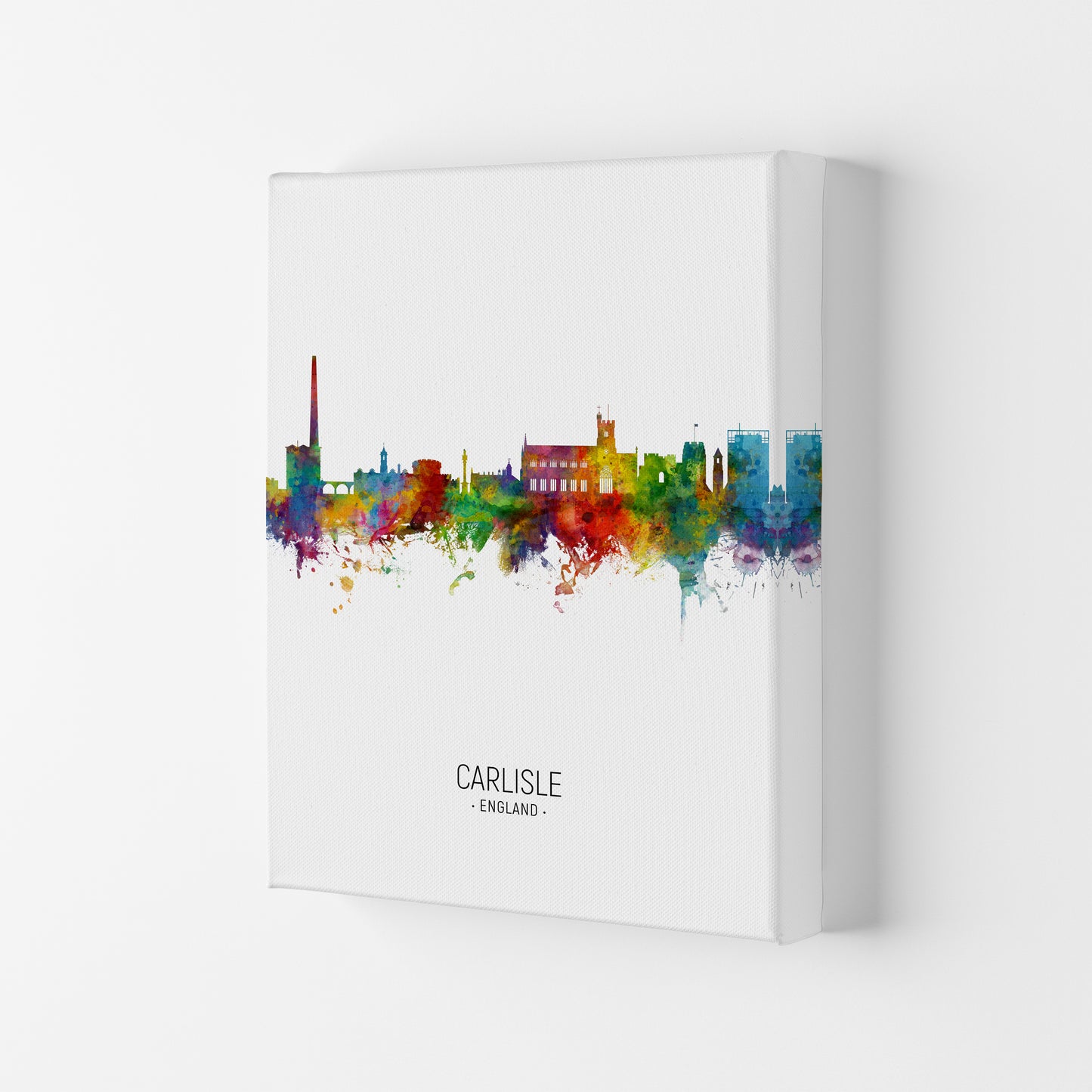 Carlisle England Skyline Portrait Art Print by Michael Tompsett Canvas