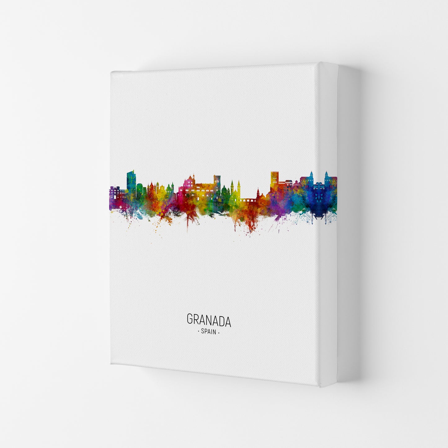 Granada Spain Skyline Portrait Art Print by Michael Tompsett Canvas