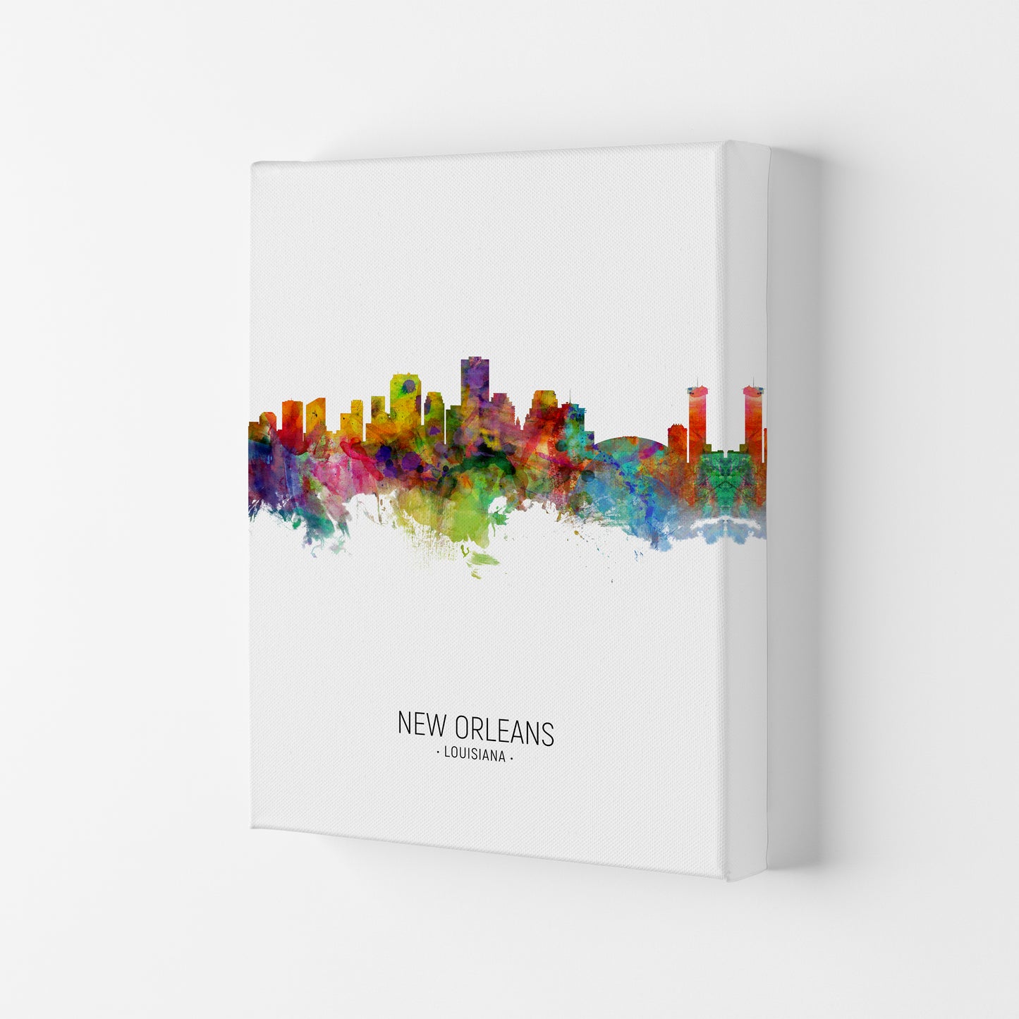 New Orleans Louisiana Skyline Portrait Art Print by Michael Tompsett Canvas
