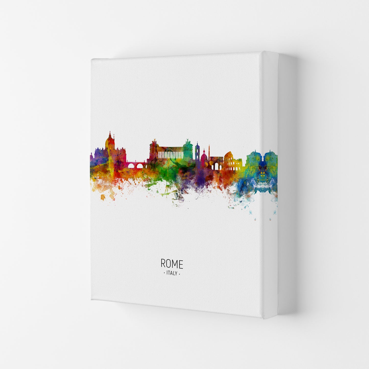 Rome Italy Skyline Portrait Art Print by Michael Tompsett Canvas