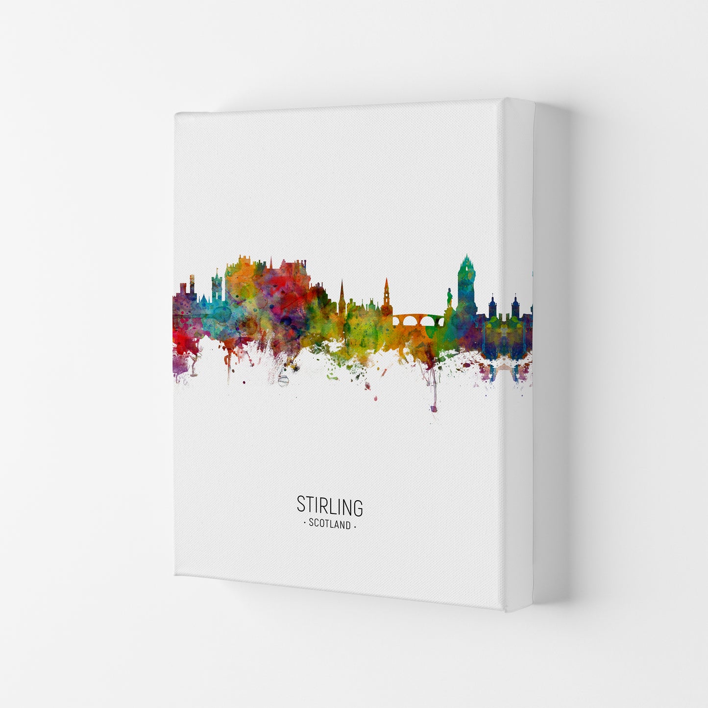 Stirling Scotland Skyline Portrait Art Print by Michael Tompsett Canvas
