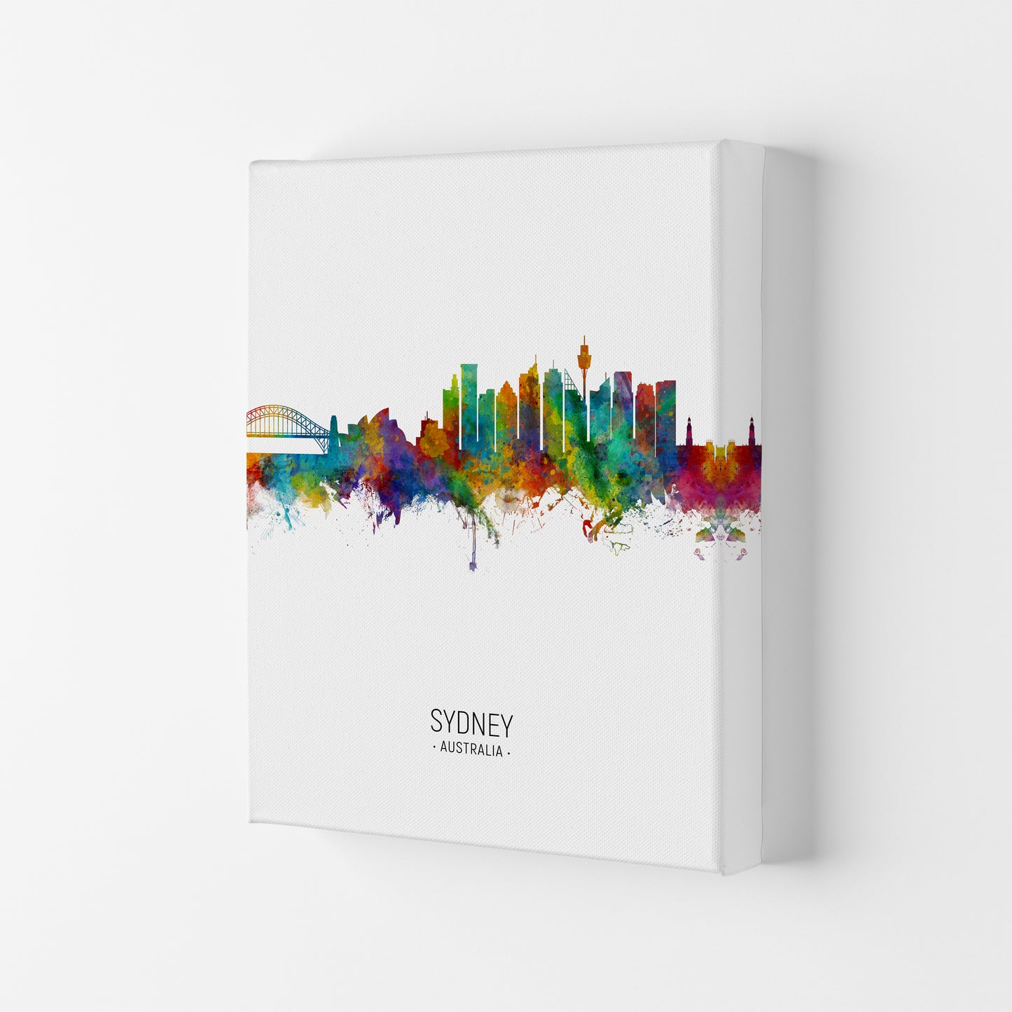 Sydney Australia Skyline Portrait Art Print by Michael Tompsett Canvas