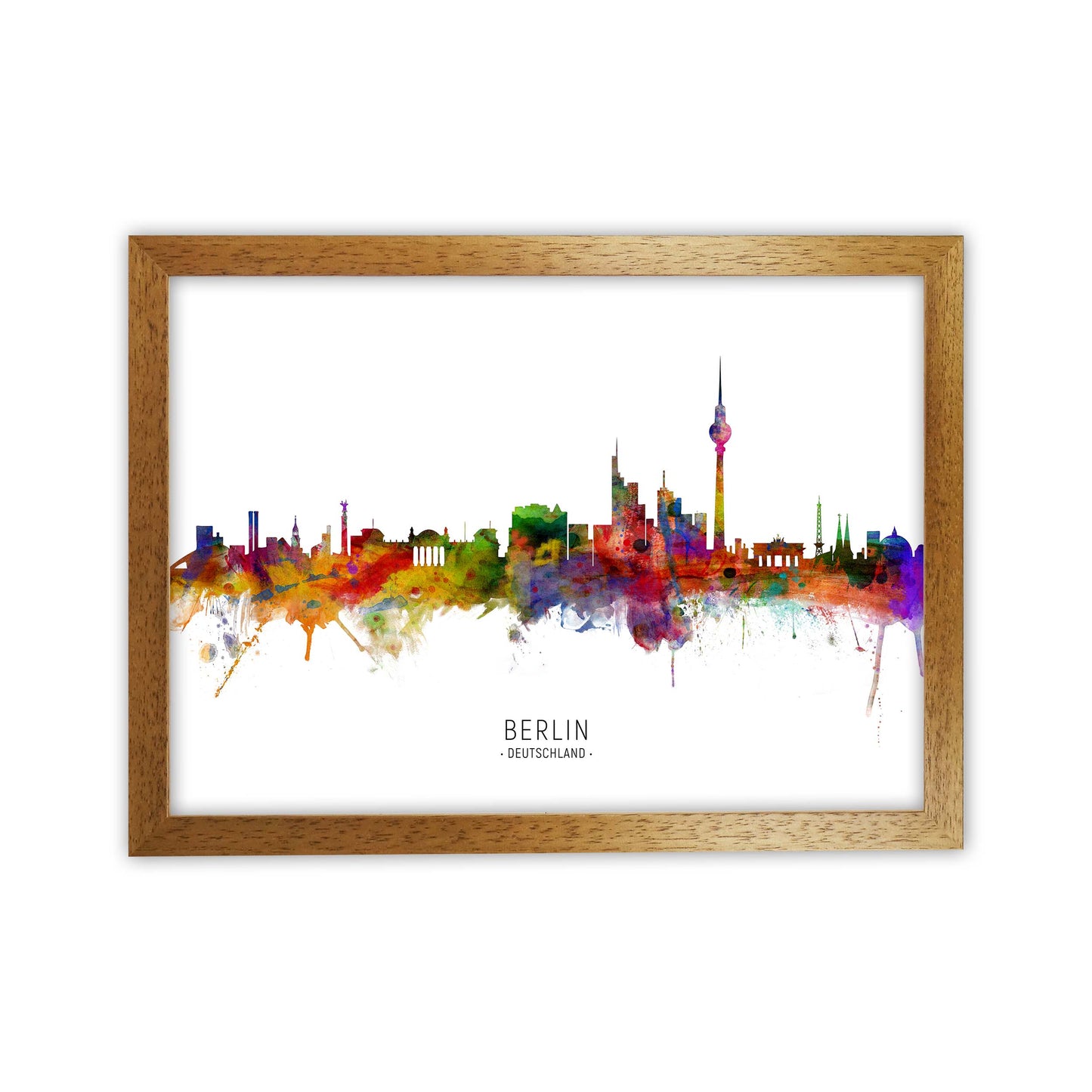 Berlin Deutschland Skyline Art Print by Michael Tompsett Oak Grain