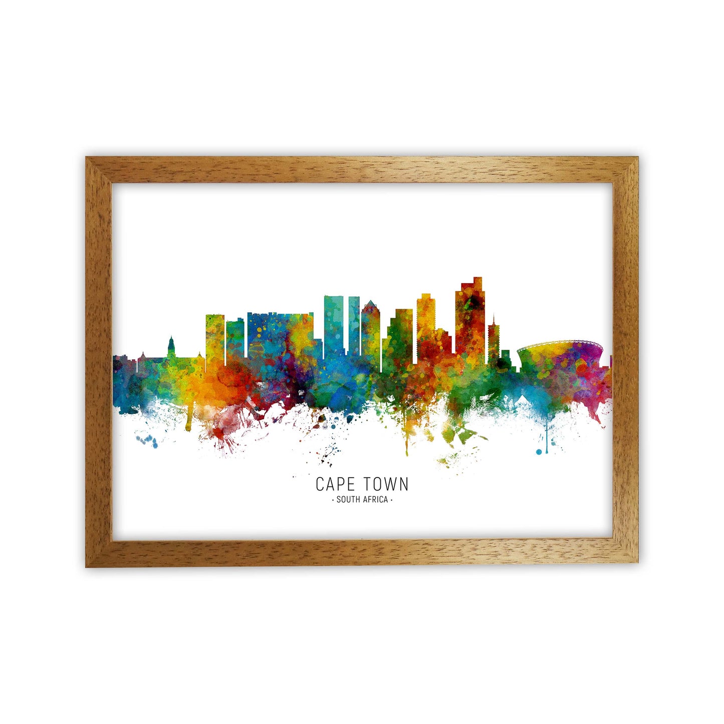 Cape Town South Africa Skyline Art Print by Michael Tompsett Oak Grain