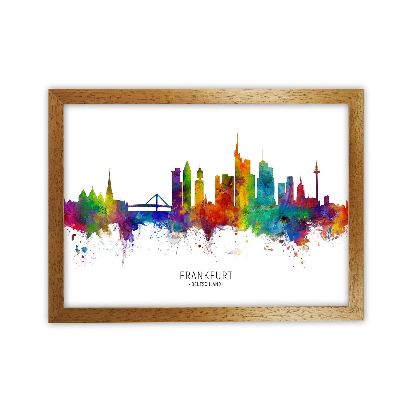 Frankfurt Deutschland Skyline Art Print by Michael Tompsett Oak Grain