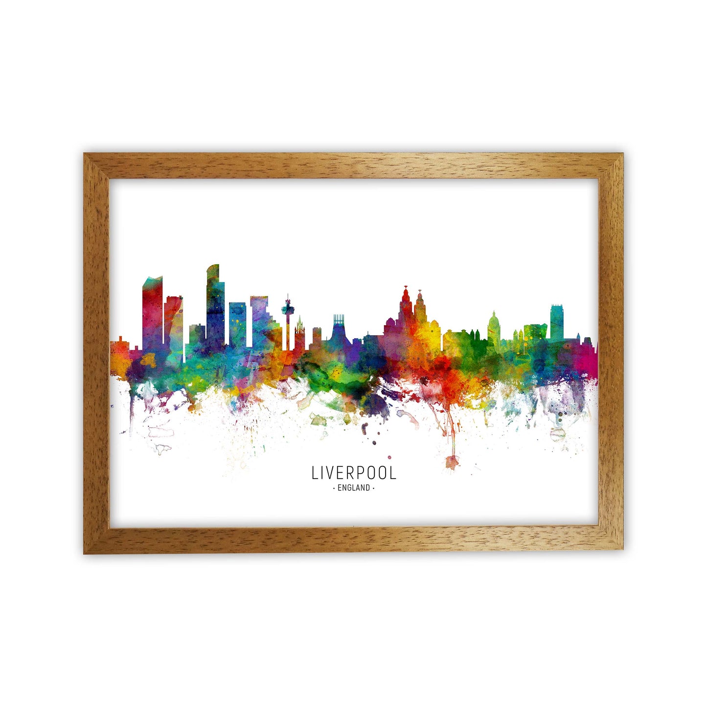Liverpool England Skyline Art Print by Michael Tompsett Oak Grain