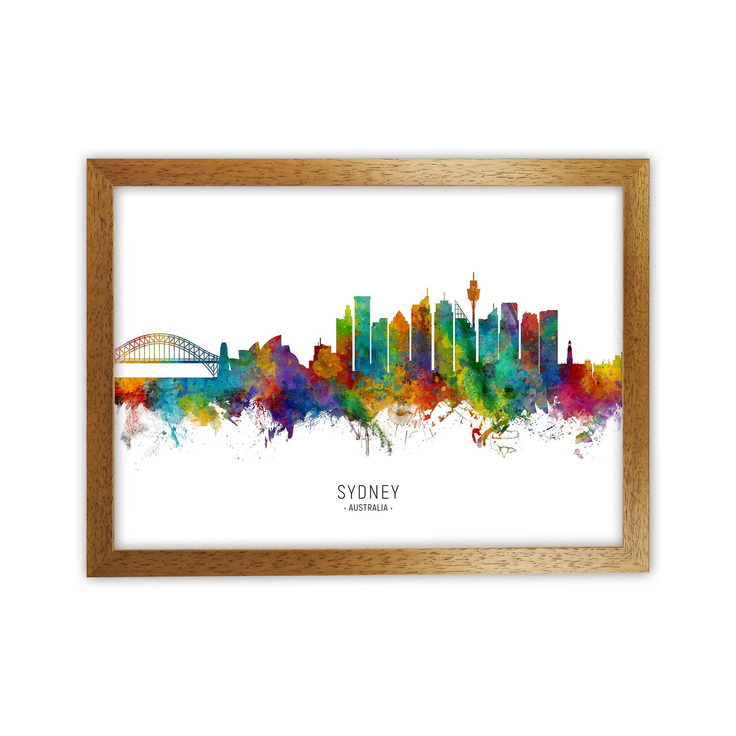 Sydney Australia Skyline Art Print by Michael Tompsett Oak Grain