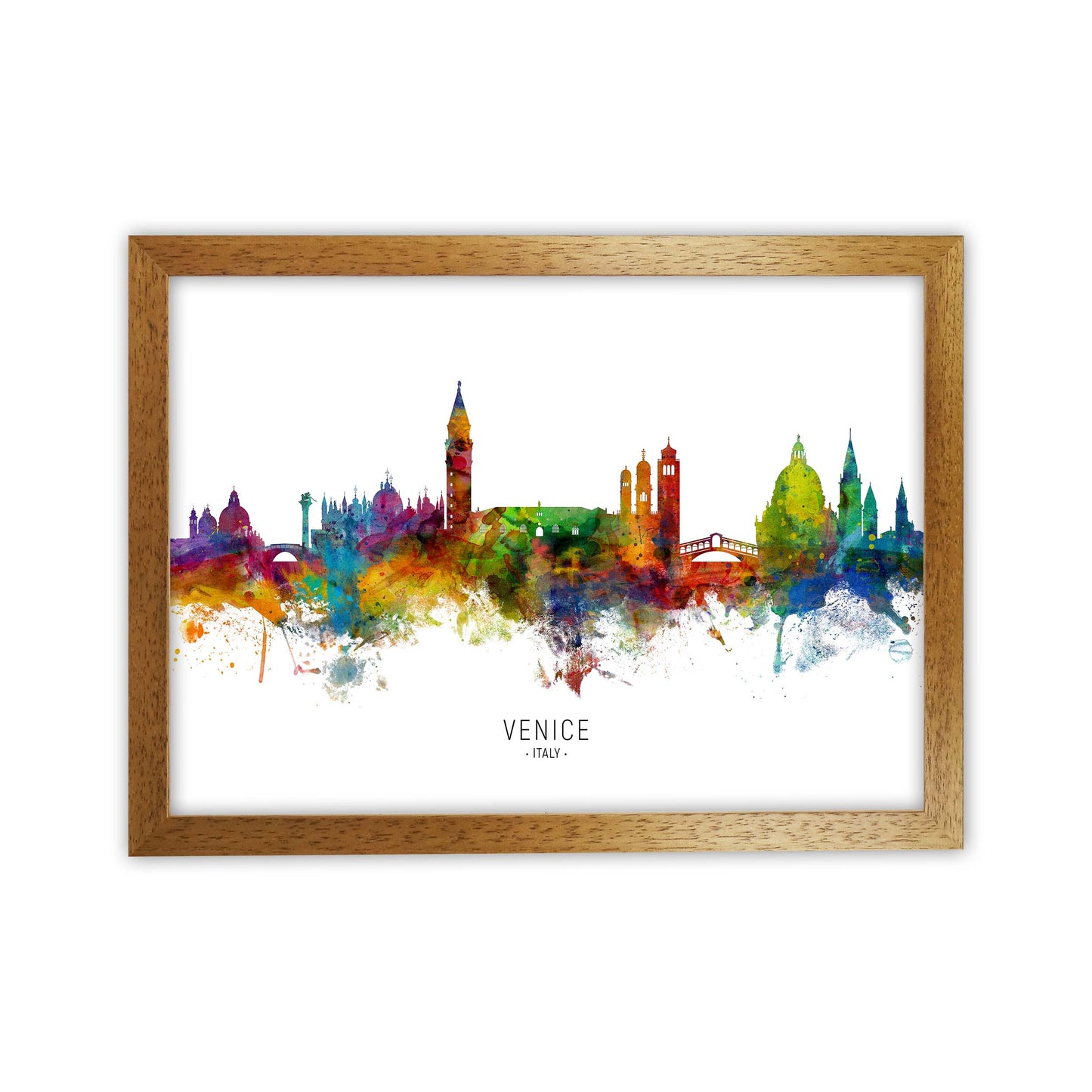 Venice Italy Skyline Art Print by Michael Tompsett Oak Grain