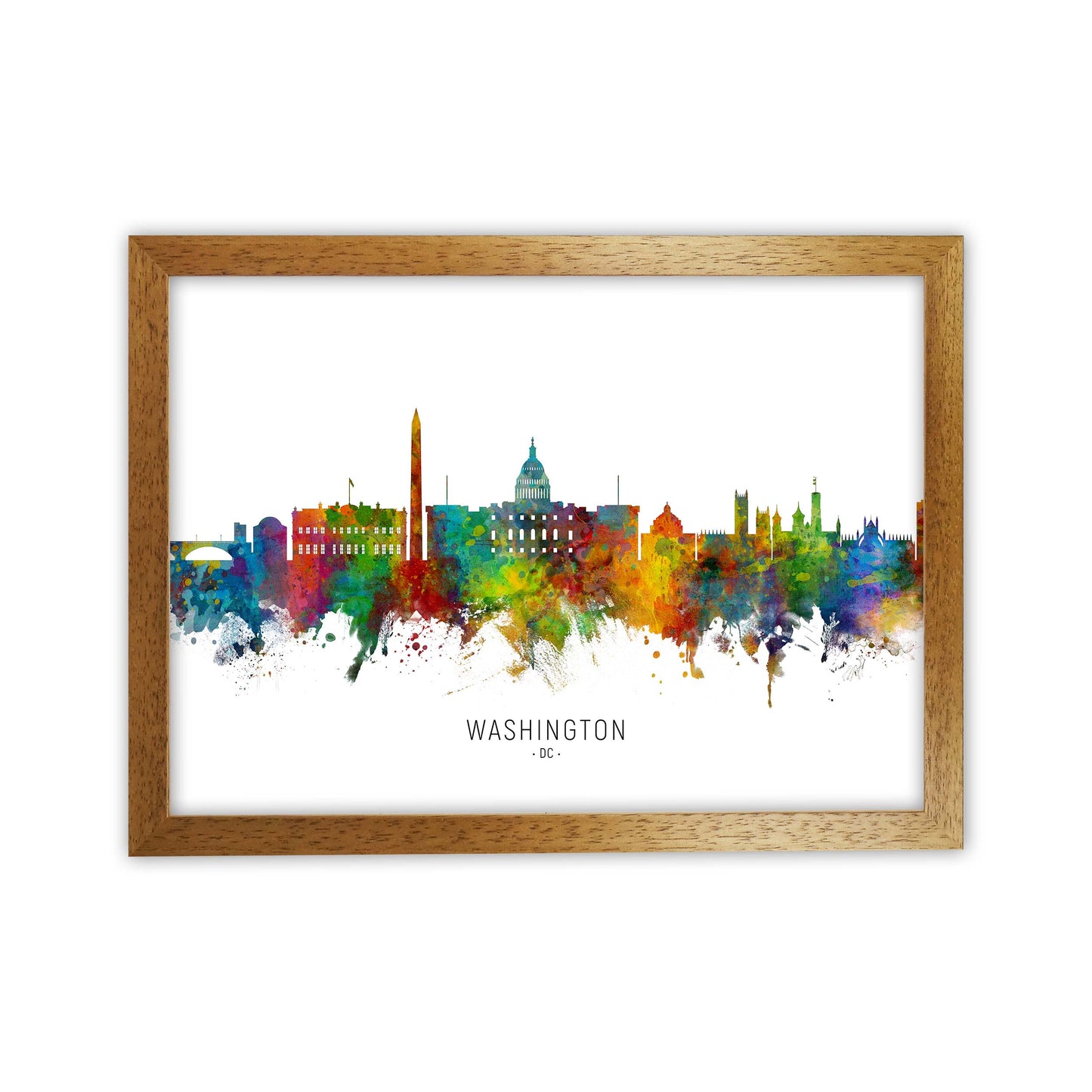 Washington Dc Skyline Art Print by Michael Tompsett Oak Grain