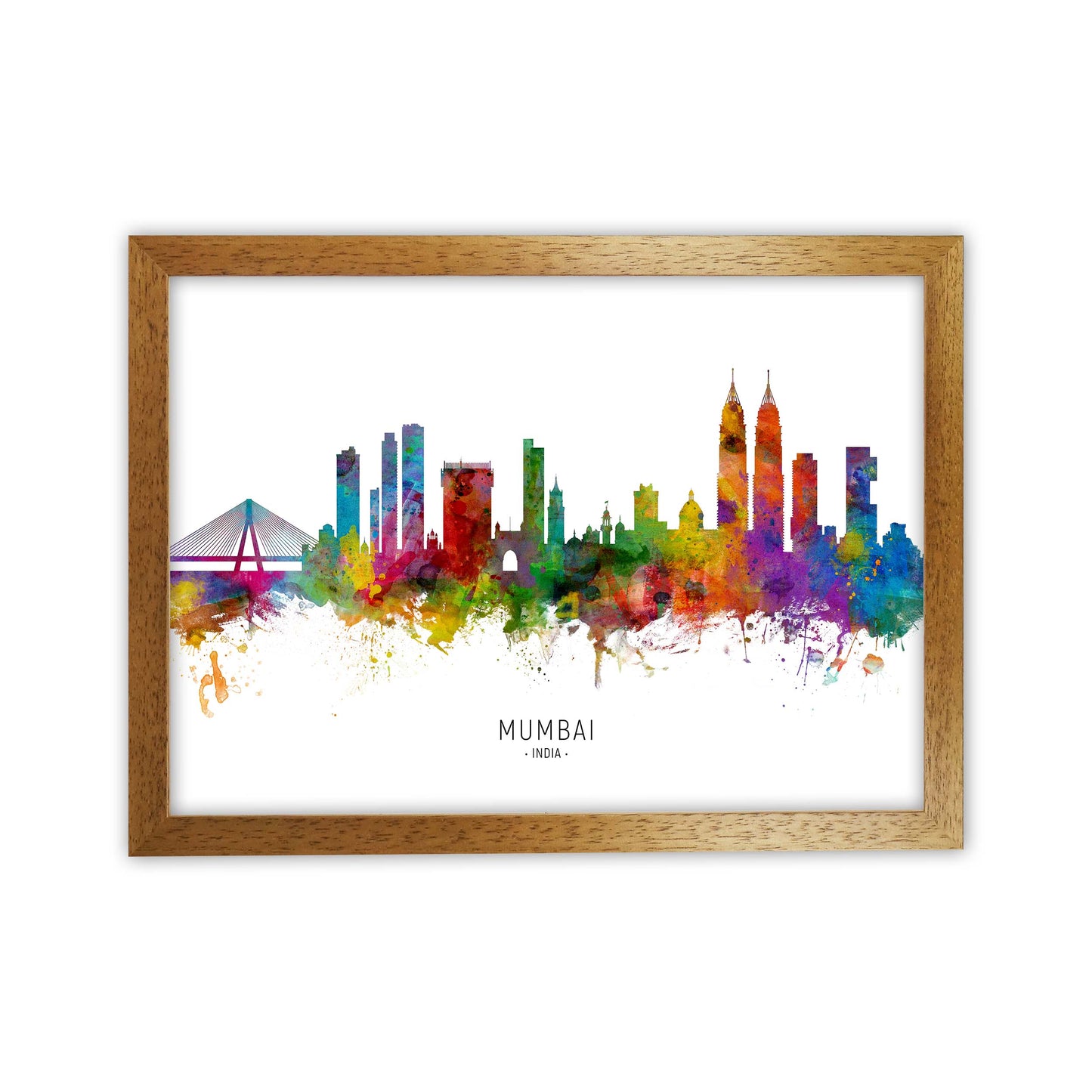Mumbai India Skyline Art Print by Michael Tompsett Oak Grain