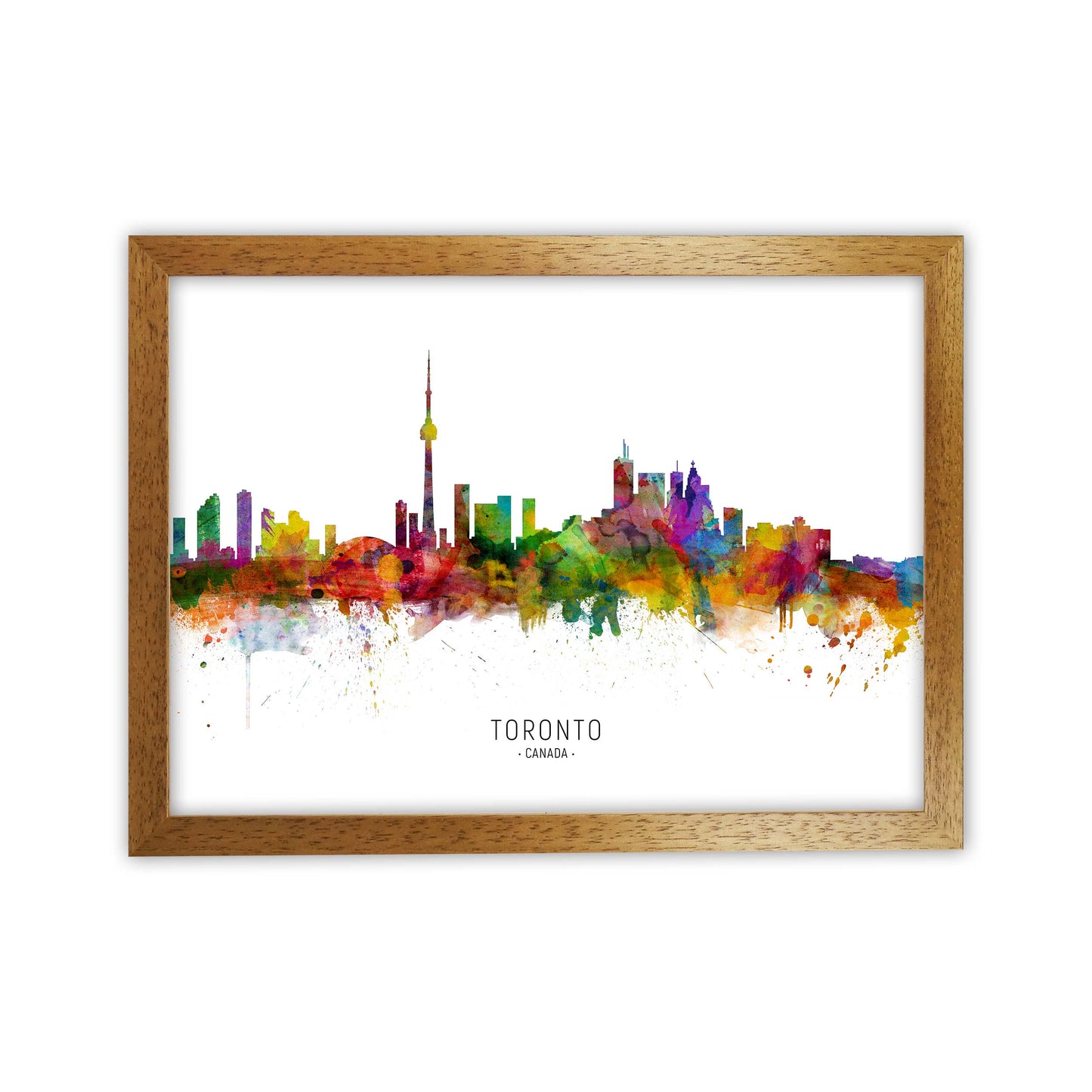 Toronto Canada Skyline Art Print by Michael Tompsett Oak Grain