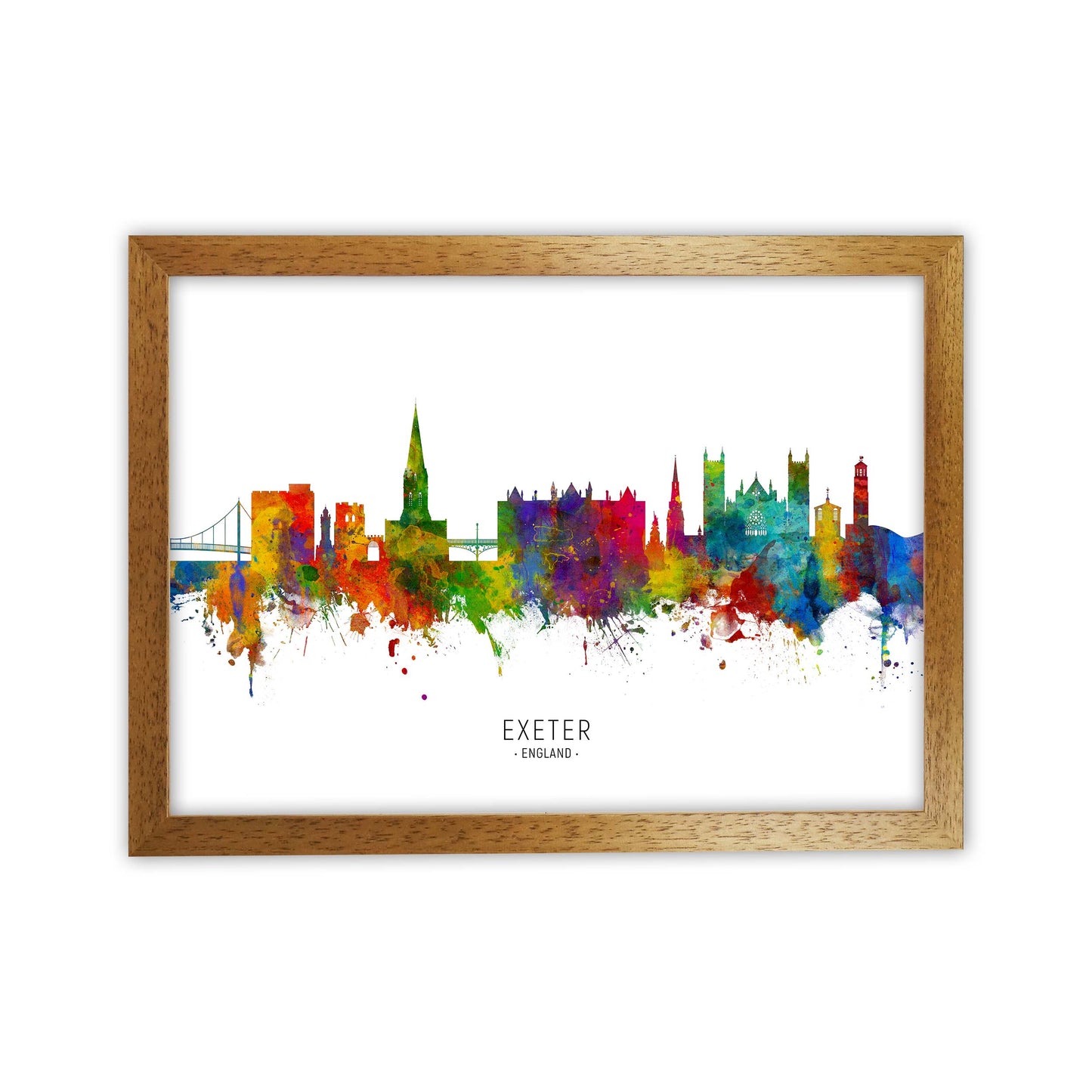 Exeter England Skyline Art Print by Michael Tompsett Oak Grain