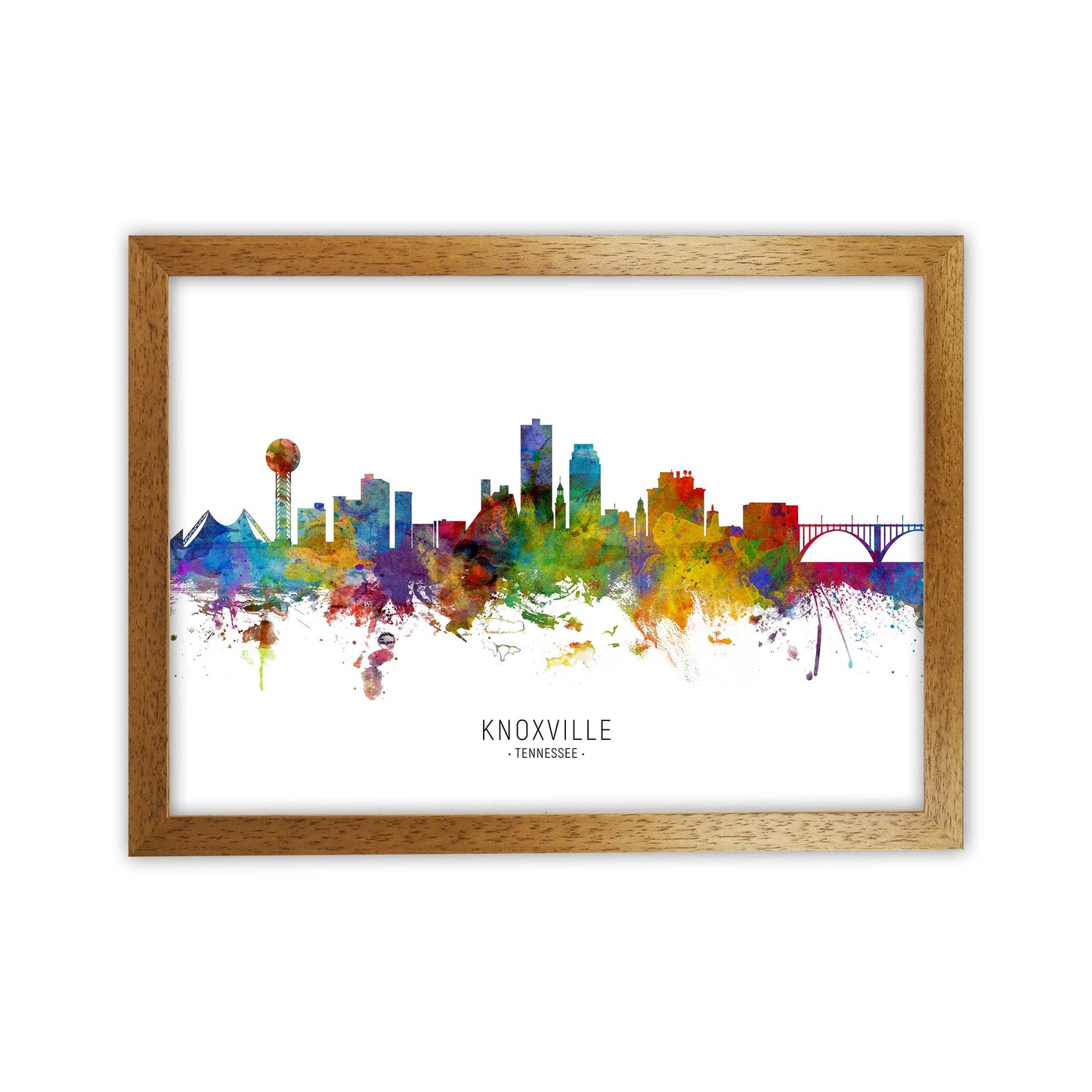 Knoxville Tennessee Skyline Art Print by Michael Tompsett Oak Grain