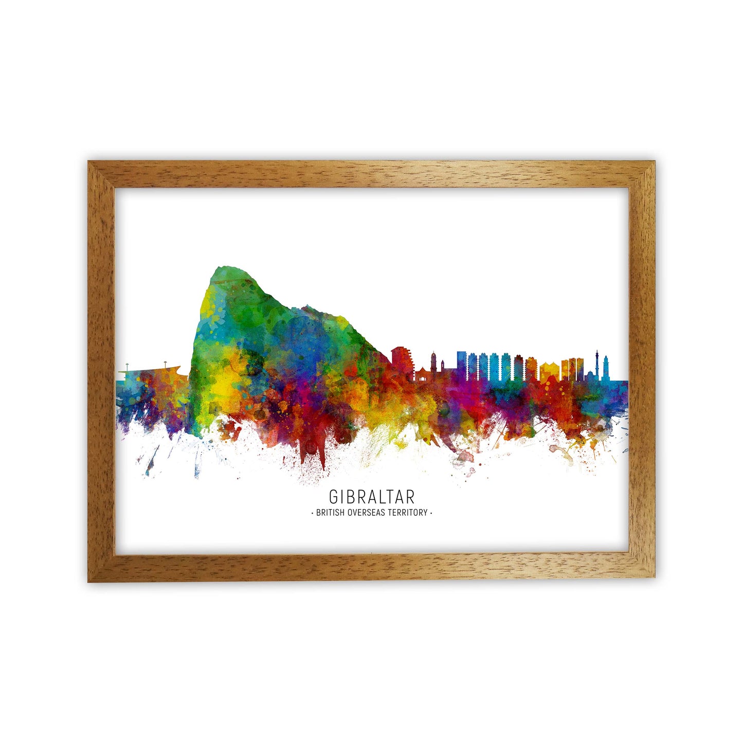 Gibraltar Skyline Art Print by Michael Tompsett Oak Grain