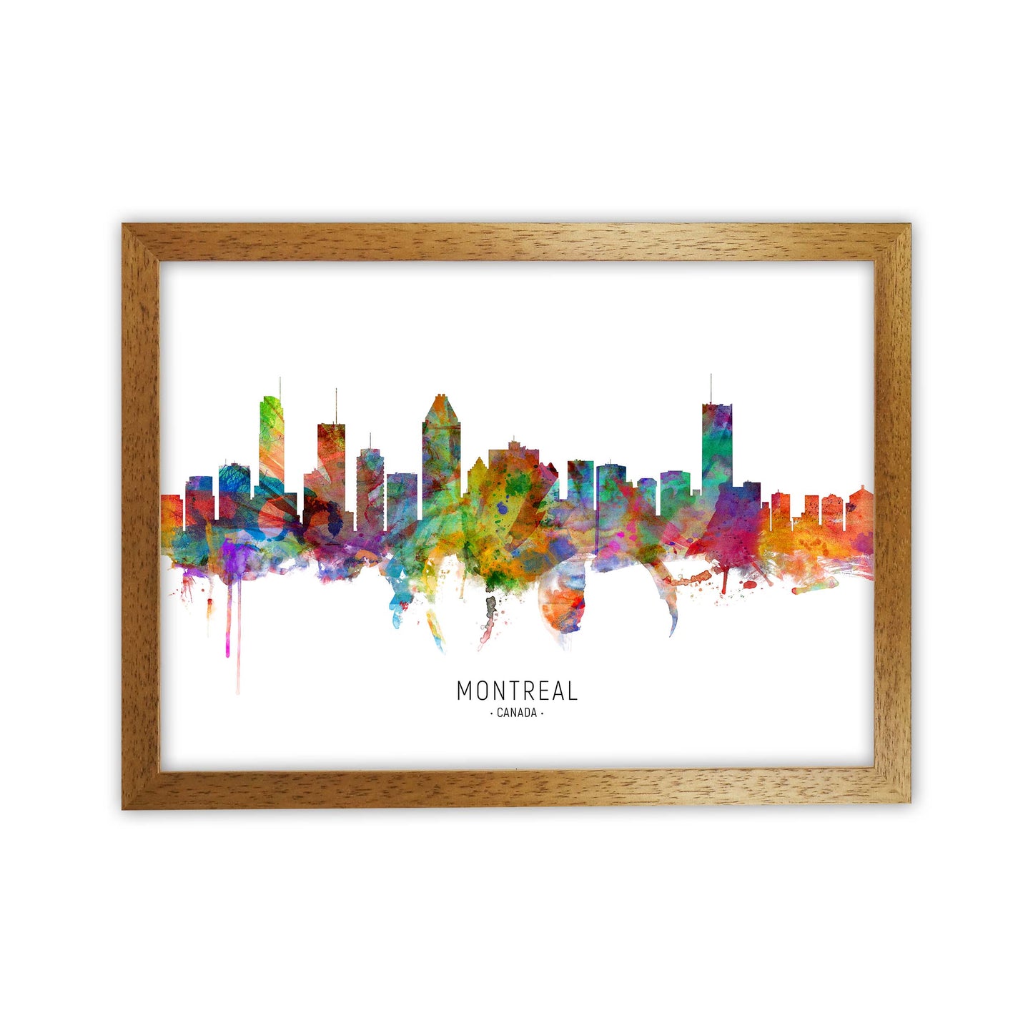 Montreal Canada Skyline Art Print by Michael Tompsett Oak Grain