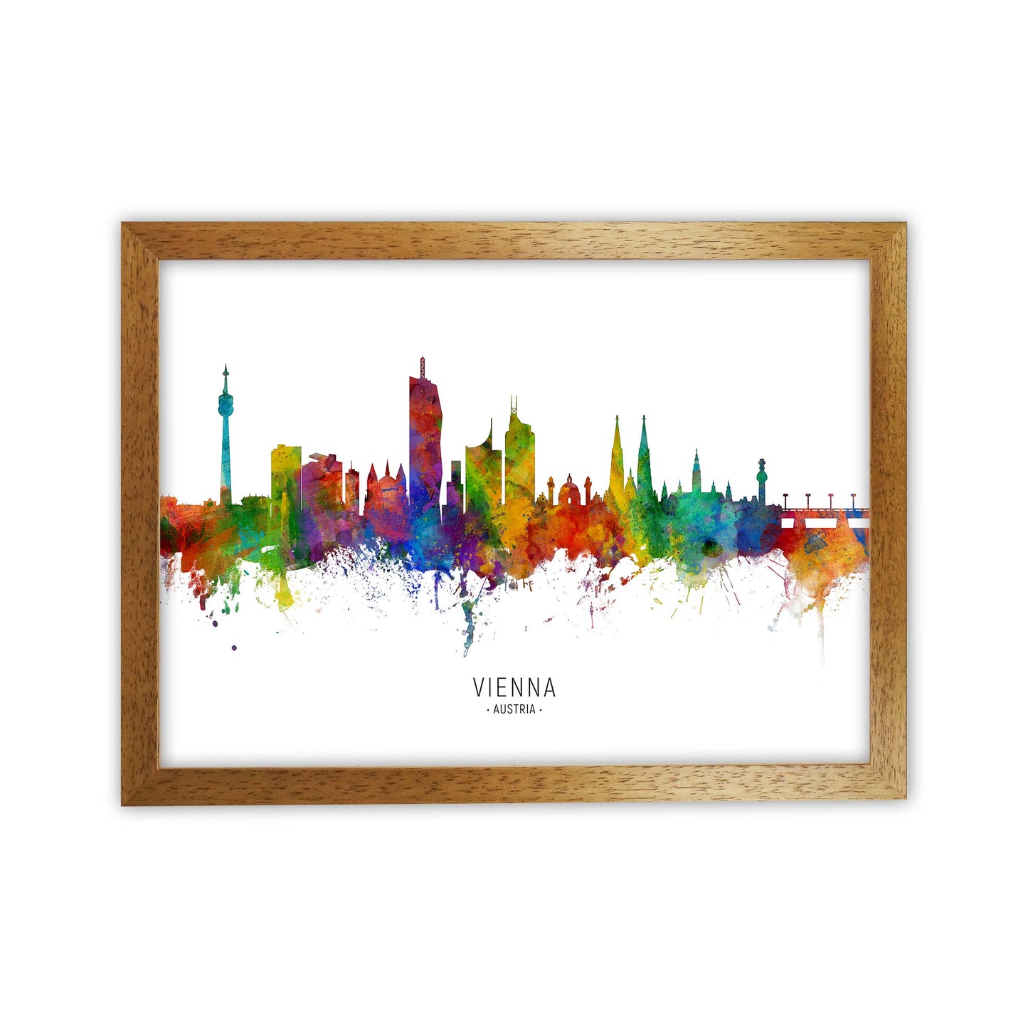 Vienna Austria Skyline Art Print by Michael Tompsett Oak Grain