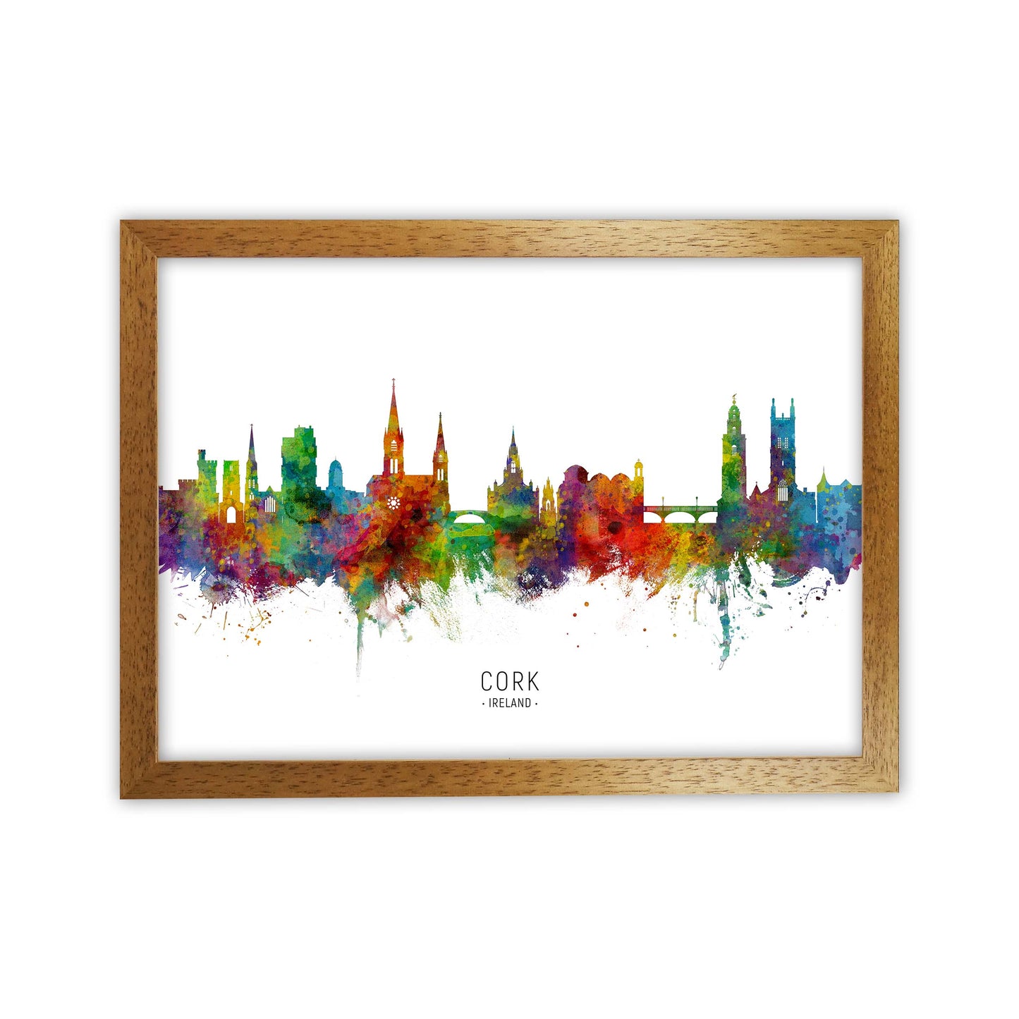 Cork Ireland Skyline Art Print by Michael Tompsett Oak Grain