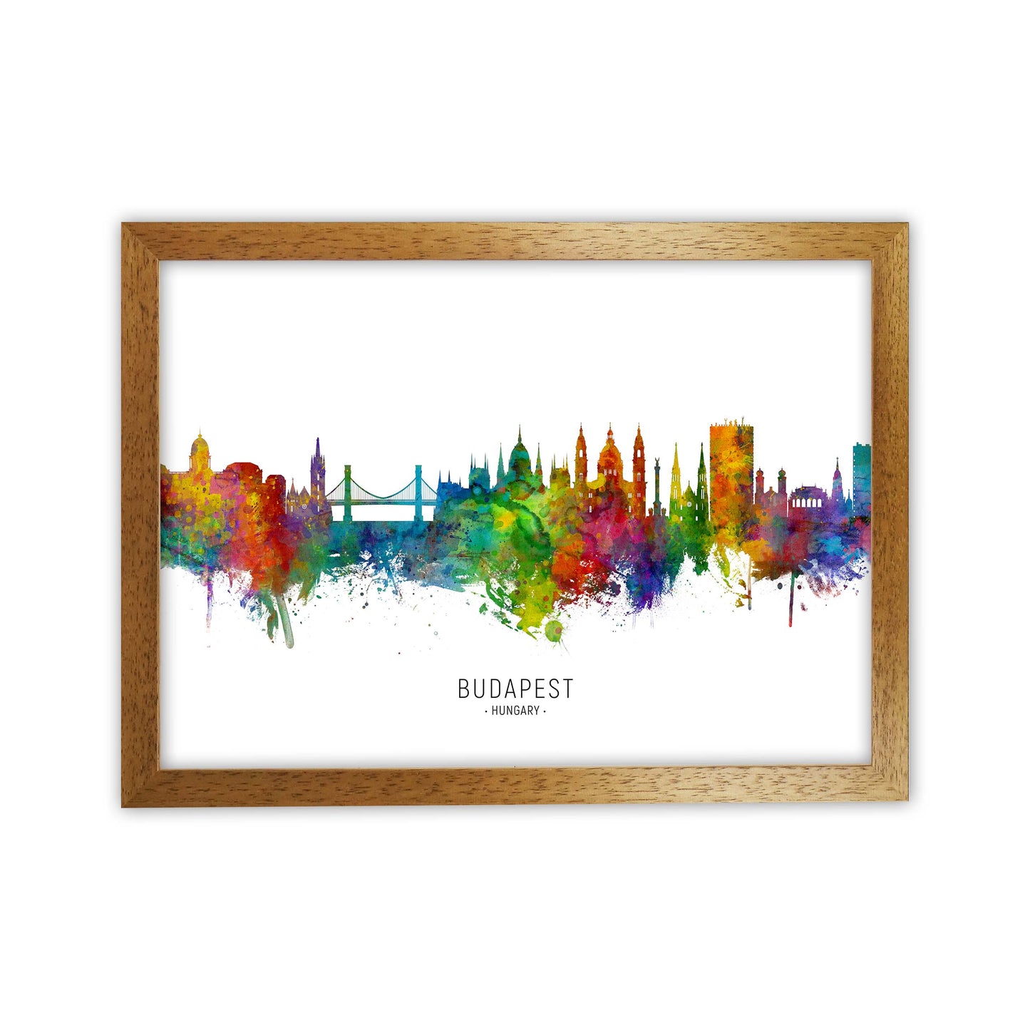 Budapest Hungary Skyline Art Print by Michael Tompsett Oak Grain