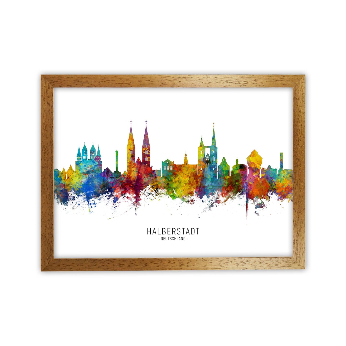 Halberstadt Deutschland Skyline Art Print by Michael Tompsett Oak Grain