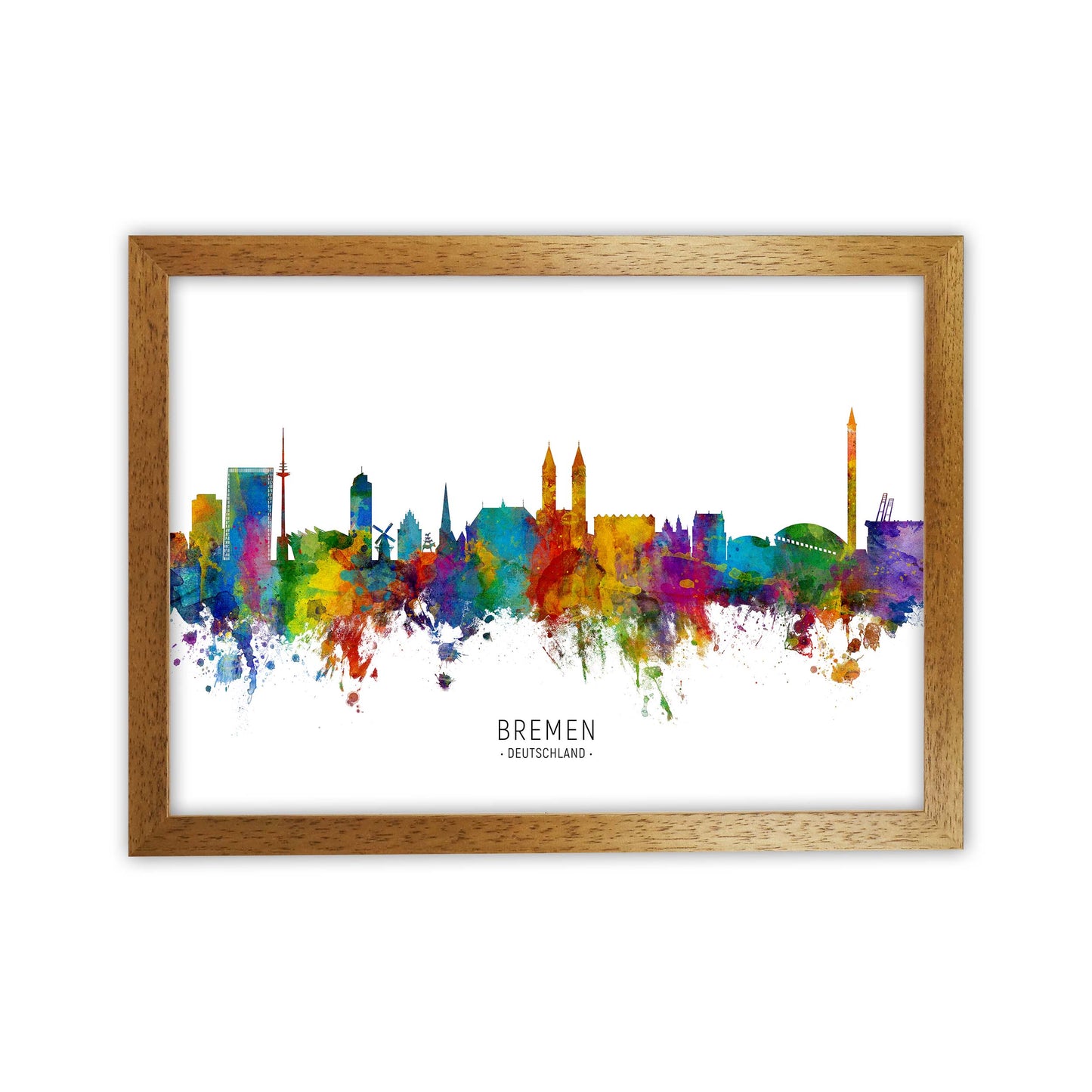 Bremen Deutschland Skyline Art Print by Michael Tompsett Oak Grain