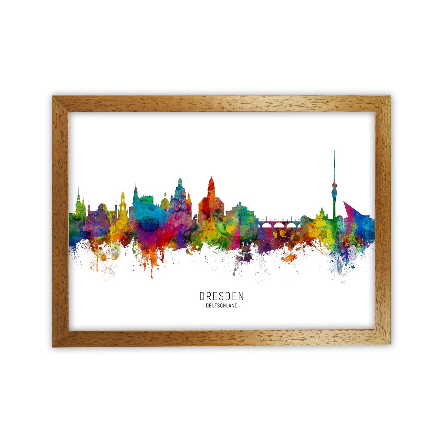 Dresden Deutschland Skyline Art Print by Michael Tompsett Oak Grain