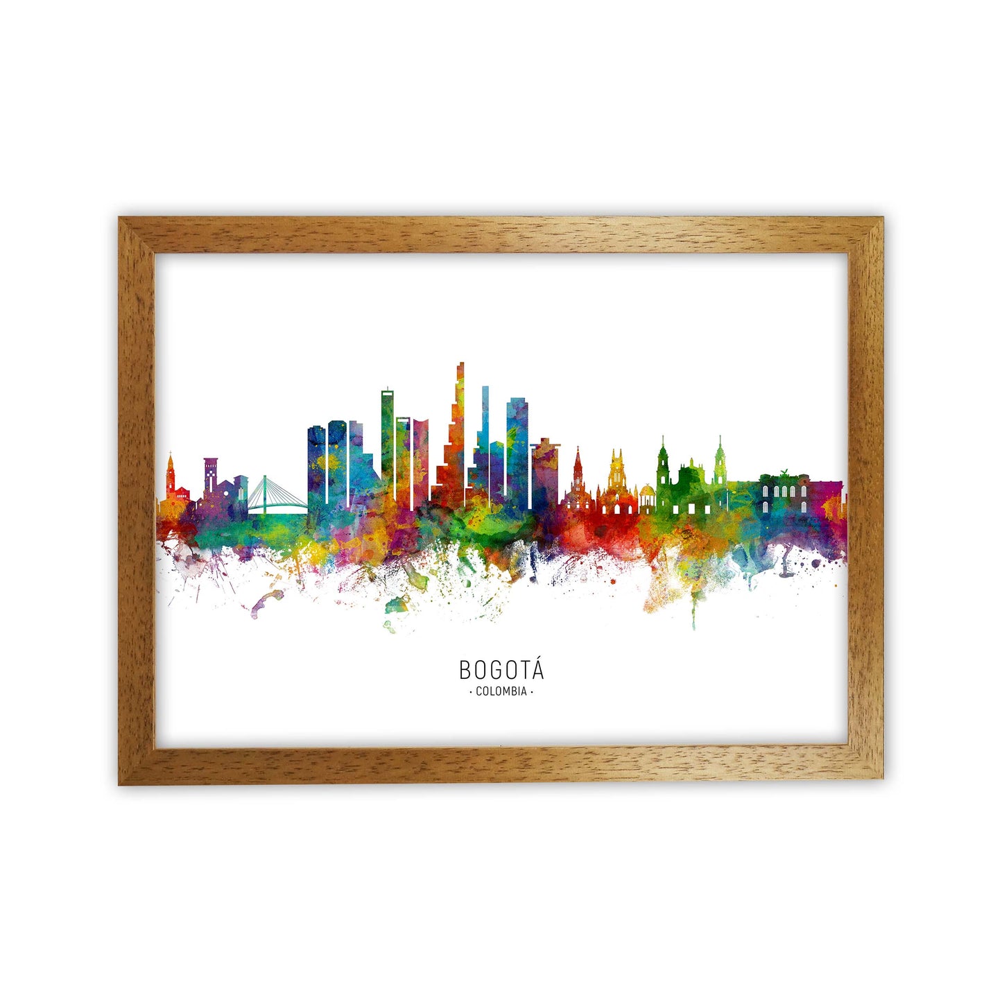 Bogota Colombia Skyline Art Print by Michael Tompsett Oak Grain