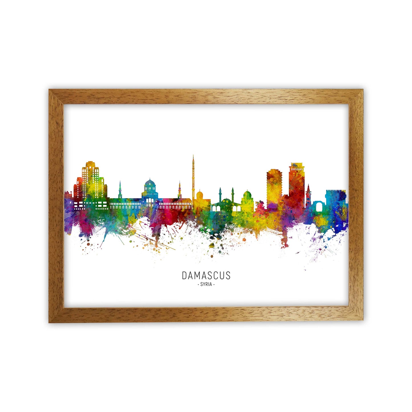 Damascus Syria Skyline Art Print by Michael Tompsett Oak Grain