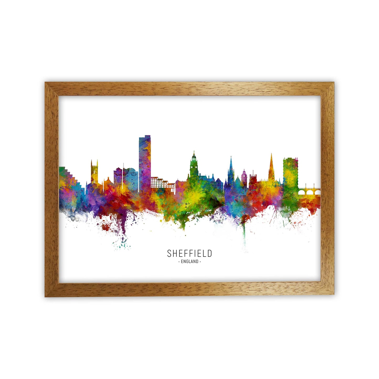 Sheffield England Skyline Art Print by Michael Tompsett Oak Grain