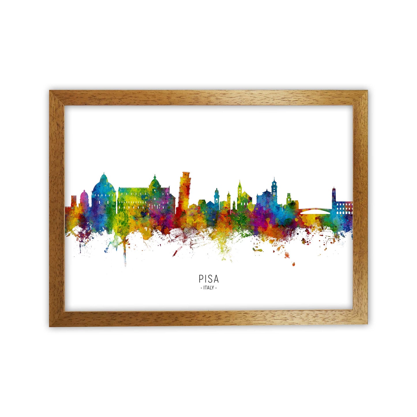 Pisa Italy Skyline Art Print by Michael Tompsett Oak Grain