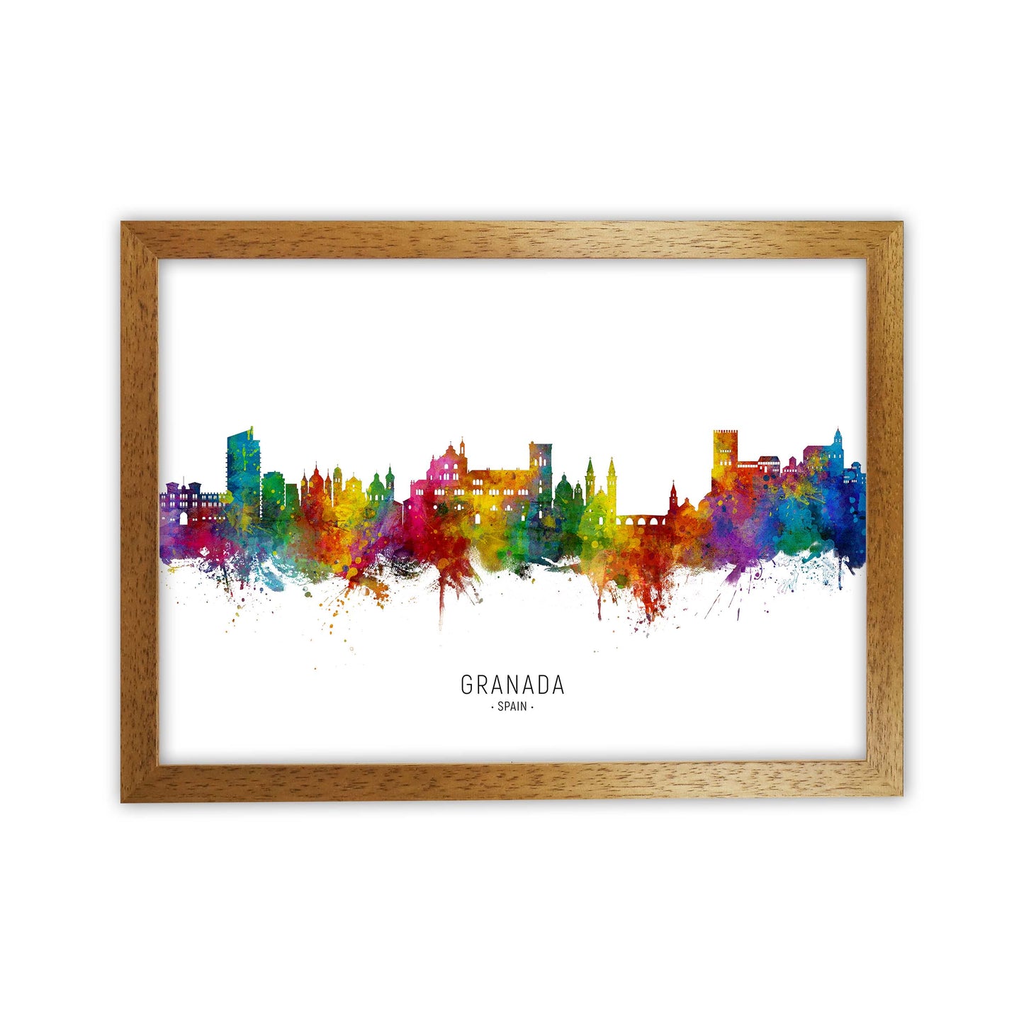 Granada Spain Skyline Art Print by Michael Tompsett Oak Grain