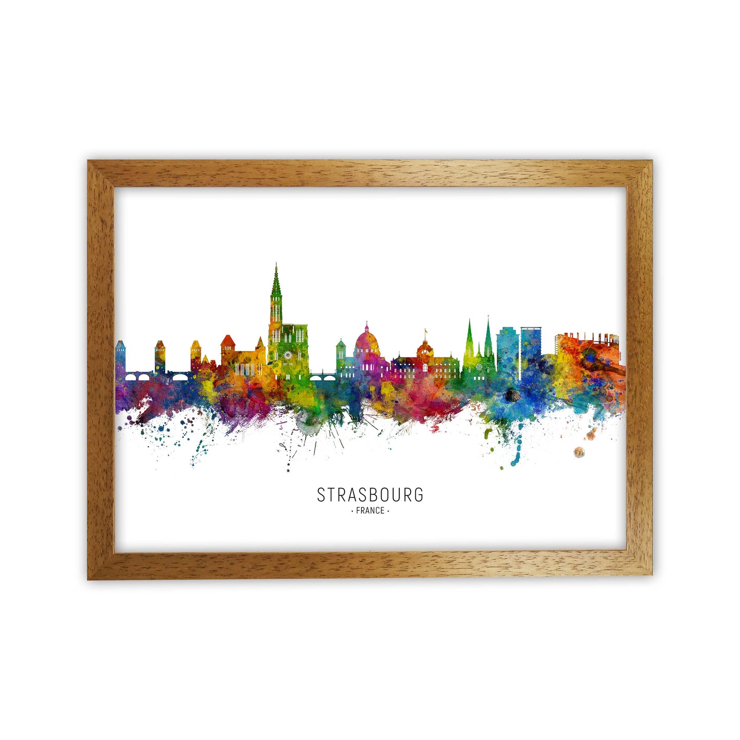 Strasbourg France Skyline Art Print by Michael Tompsett Oak Grain