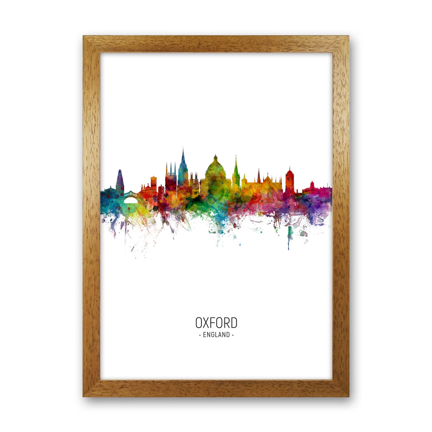 Oxford England Skyline Portrait Art Print by Michael Tompsett Oak Grain