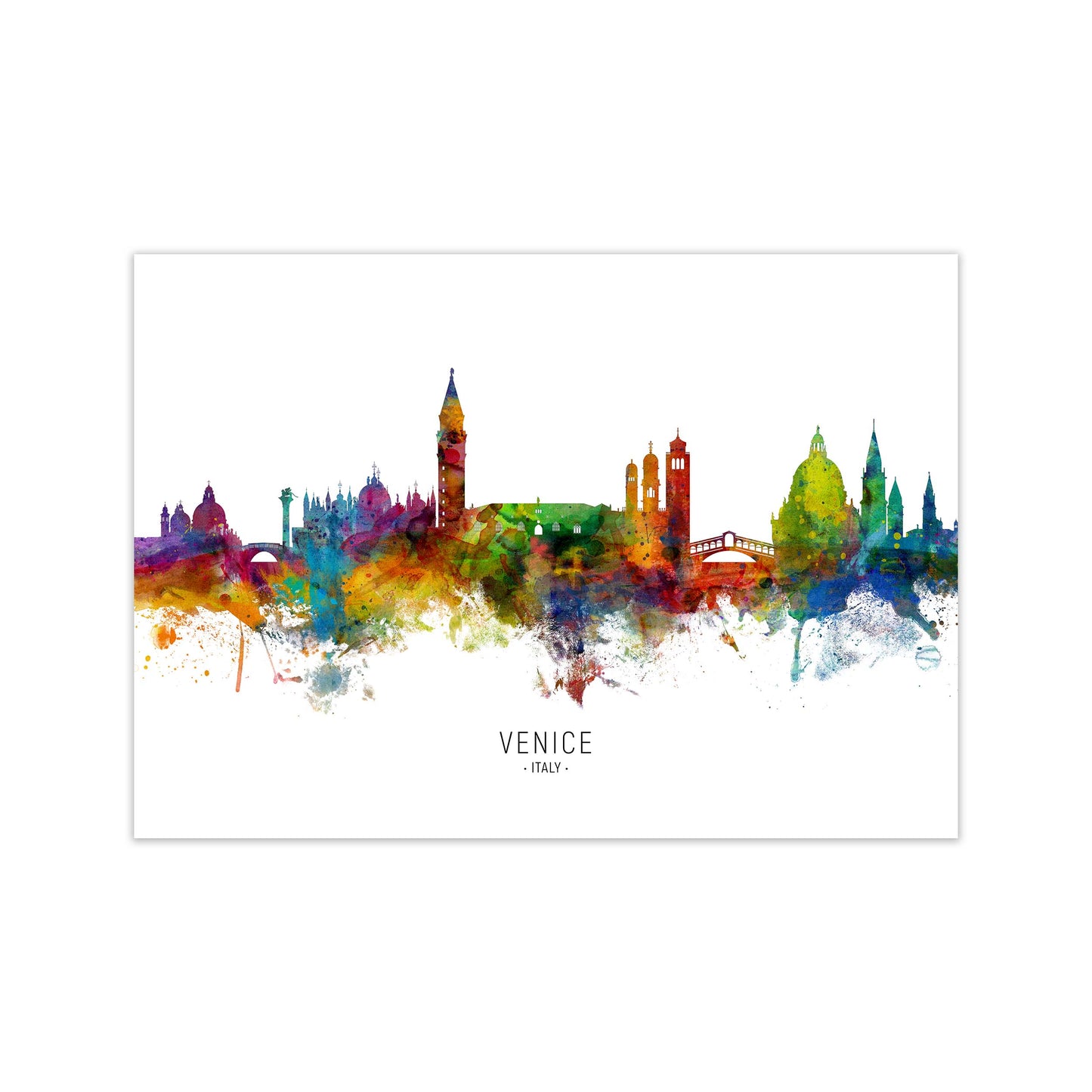 Venice Italy Skyline Art Print by Michael Tompsett Print Only