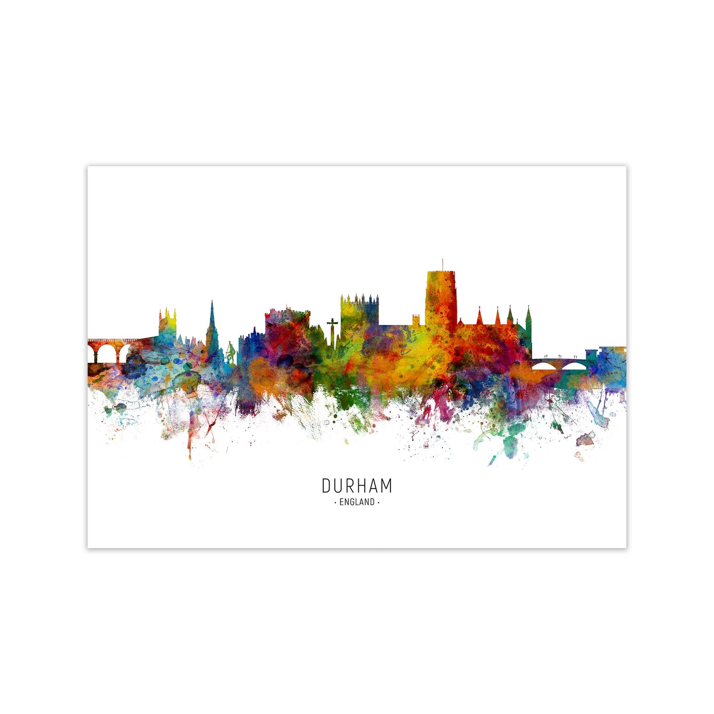 Durham England Skyline Art Print by Michael Tompsett Print Only