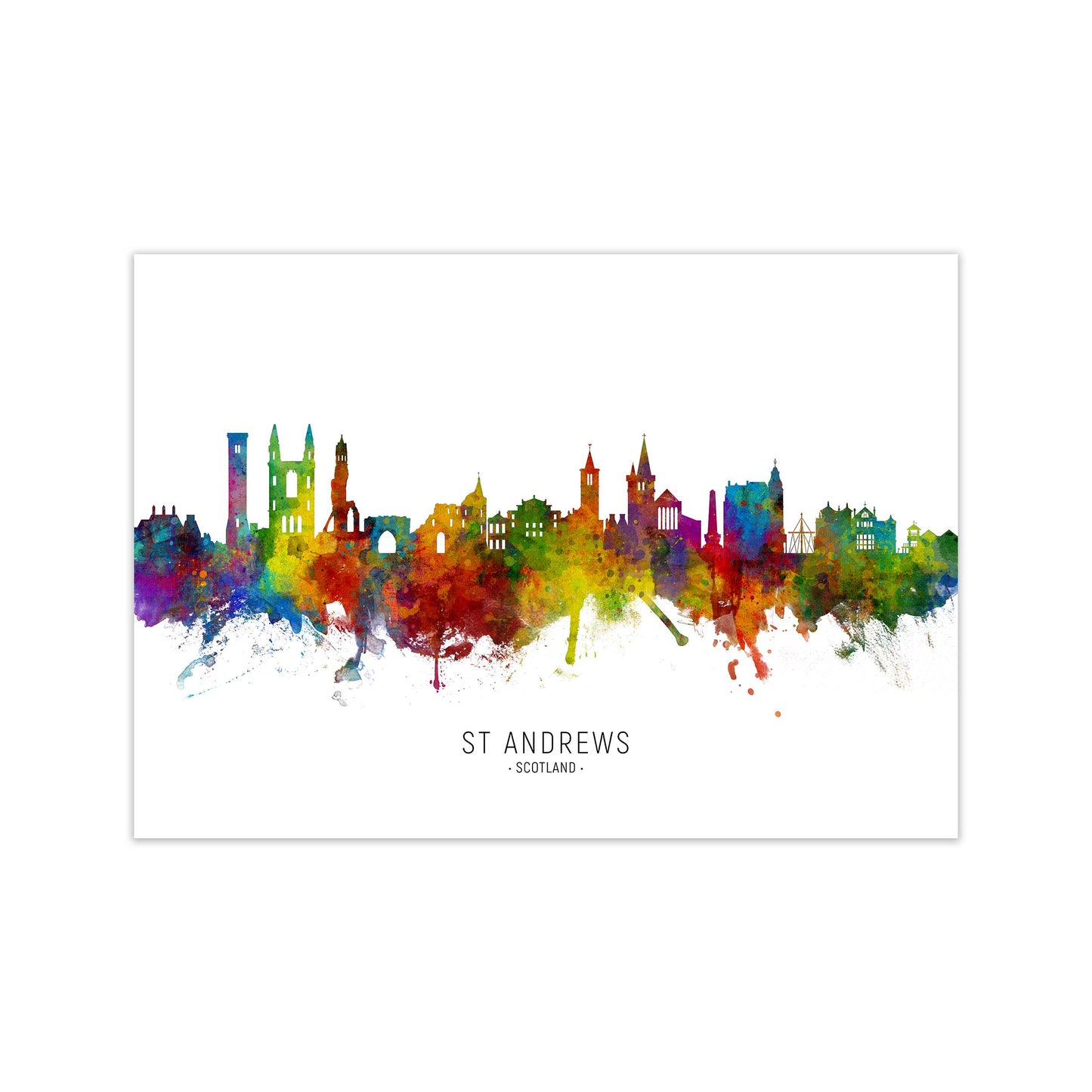 St Andrews Scotland Skyline Art Print by Michael Tompsett Print Only