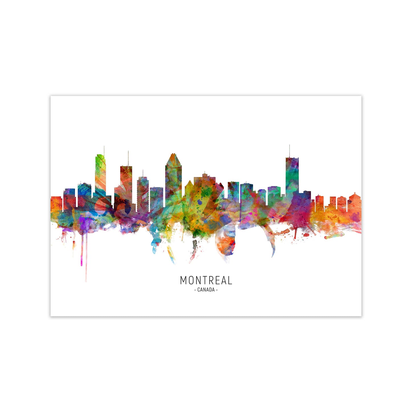 Montreal Canada Skyline Art Print by Michael Tompsett Print Only