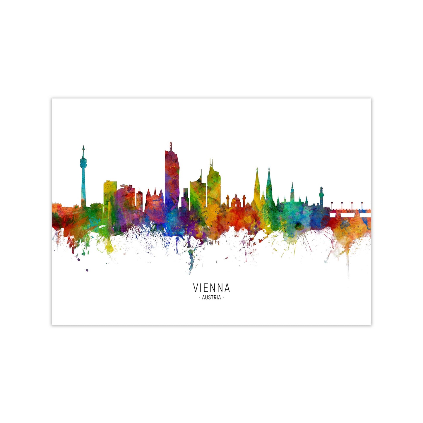Vienna Austria Skyline Art Print by Michael Tompsett Print Only
