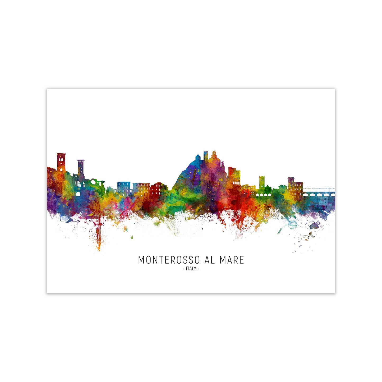 Monterosso Al Mare Italy Skyline Print by Michael Tompsett Print Only